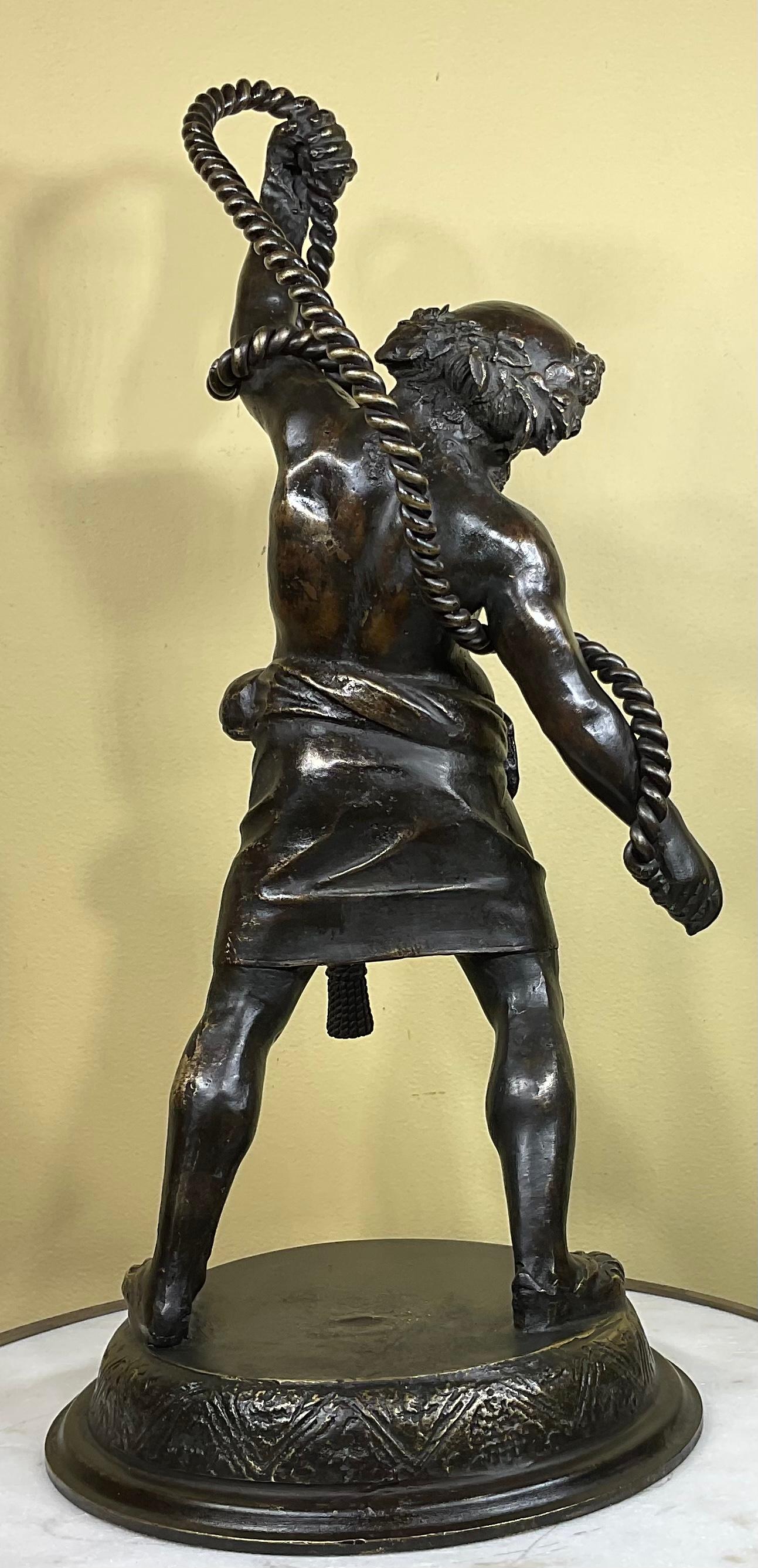 Samson, Vintage-Bronze-Skulptur  im Angebot 4