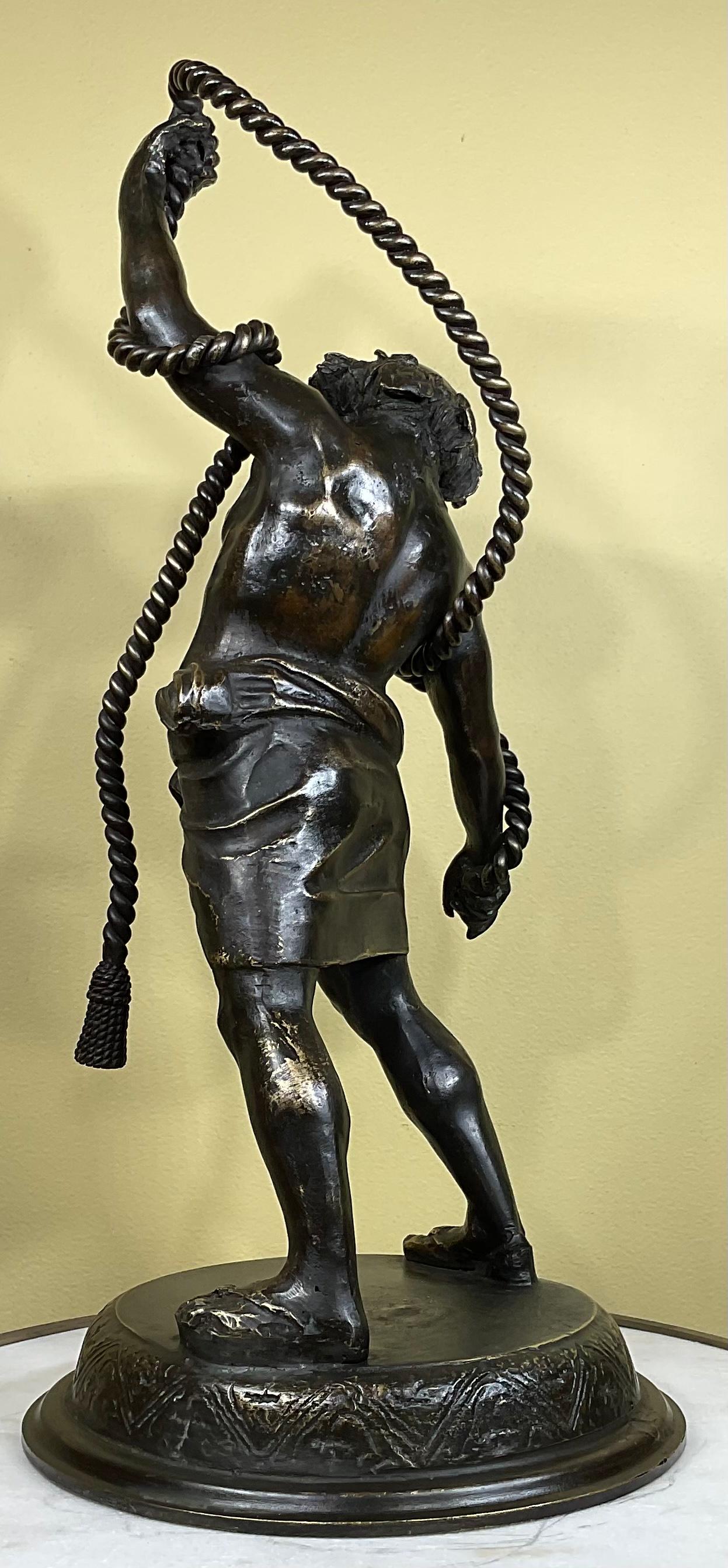 Samson, Vintage Bronze Sculpture  For Sale 5