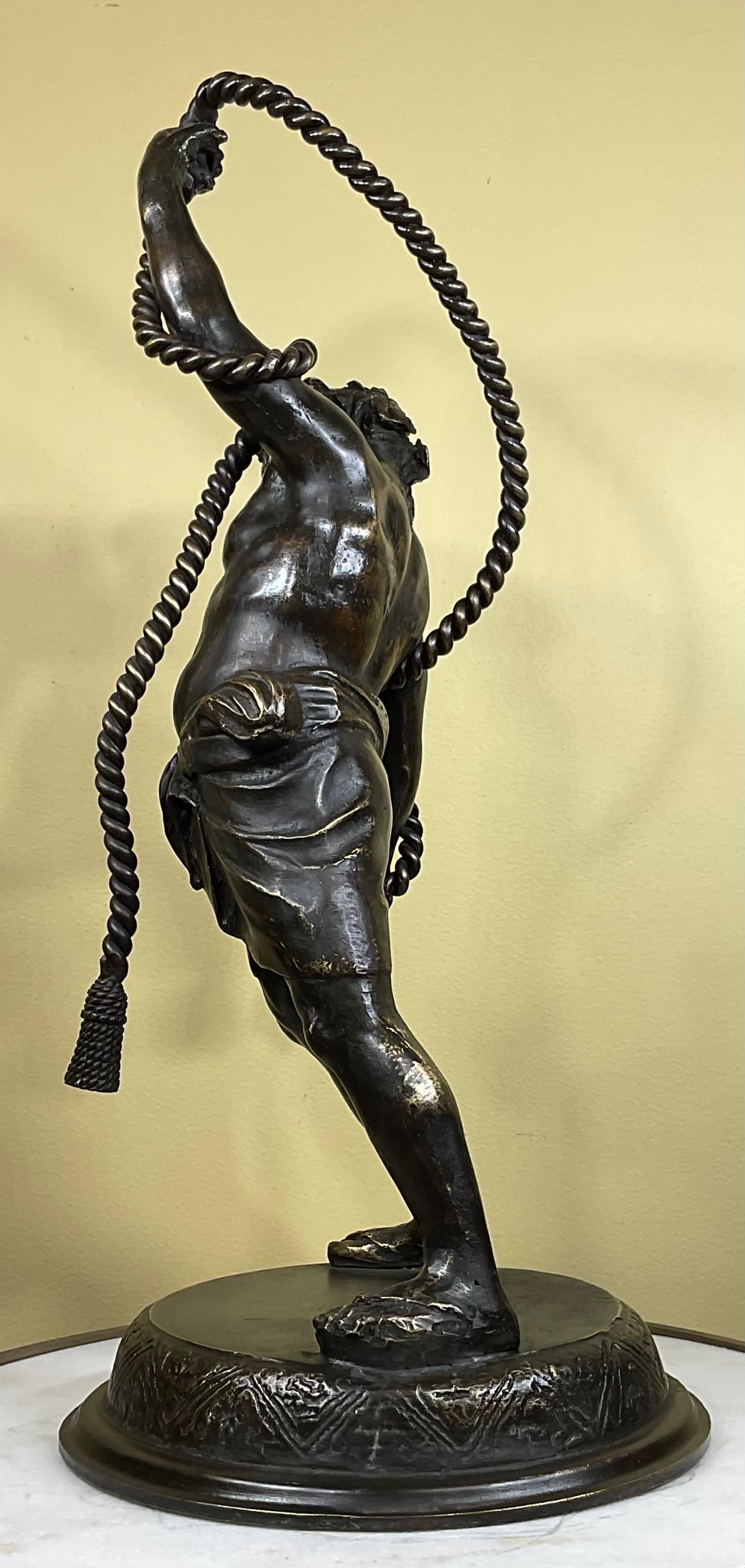 Samson, Vintage Bronze Sculpture  For Sale 6