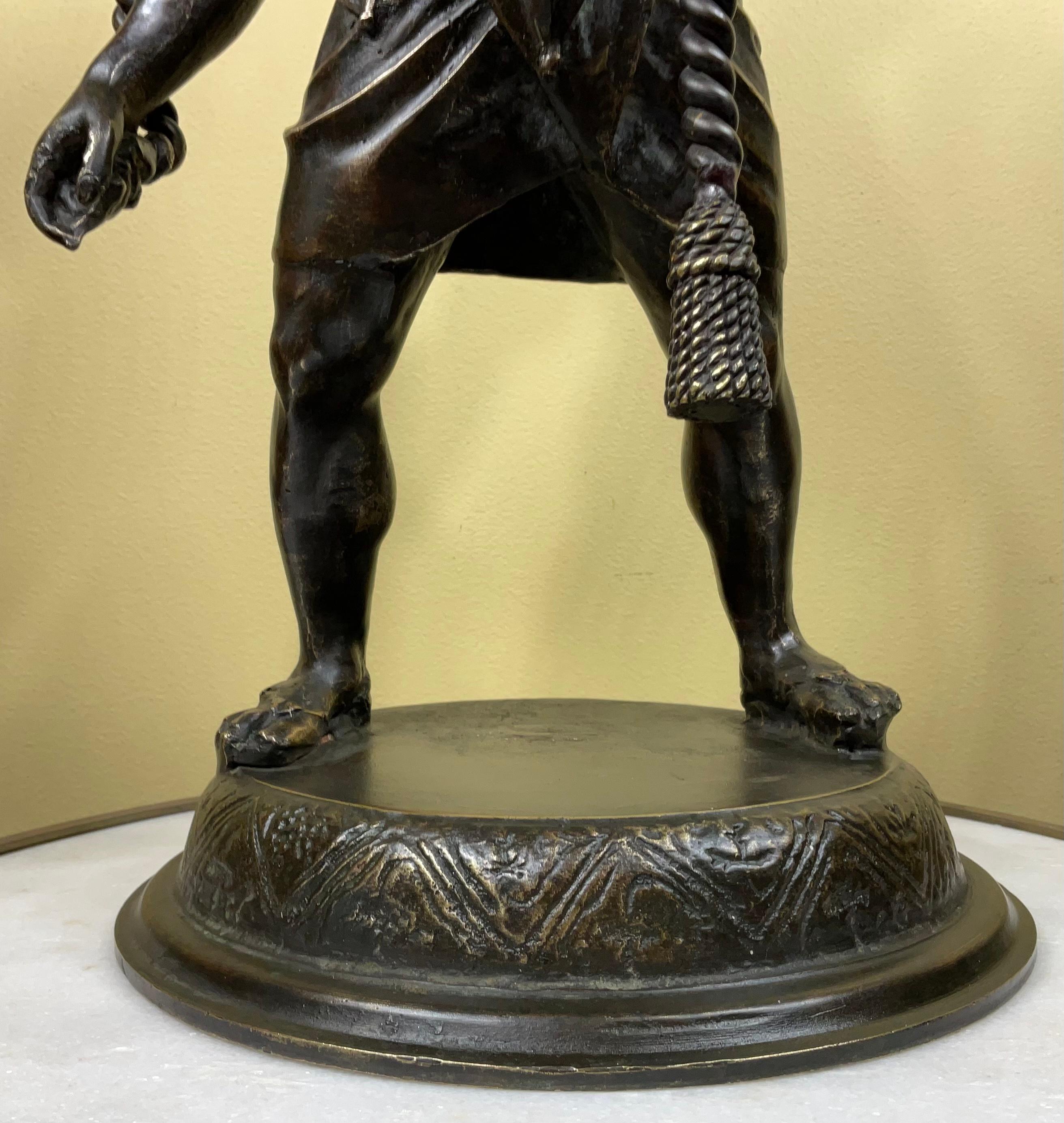 Samson, Vintage-Bronze-Skulptur  (Mitte des 20. Jahrhunderts) im Angebot