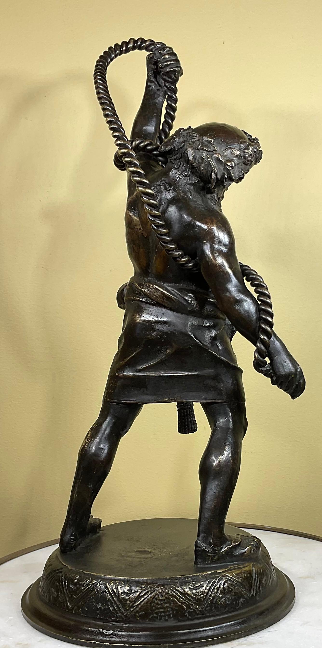 Samson, Vintage-Bronze-Skulptur  im Angebot 3