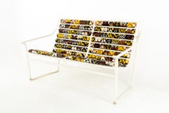 Samsonite Mid Century Metal and Vinyl Outdoor Patio Loveseat
