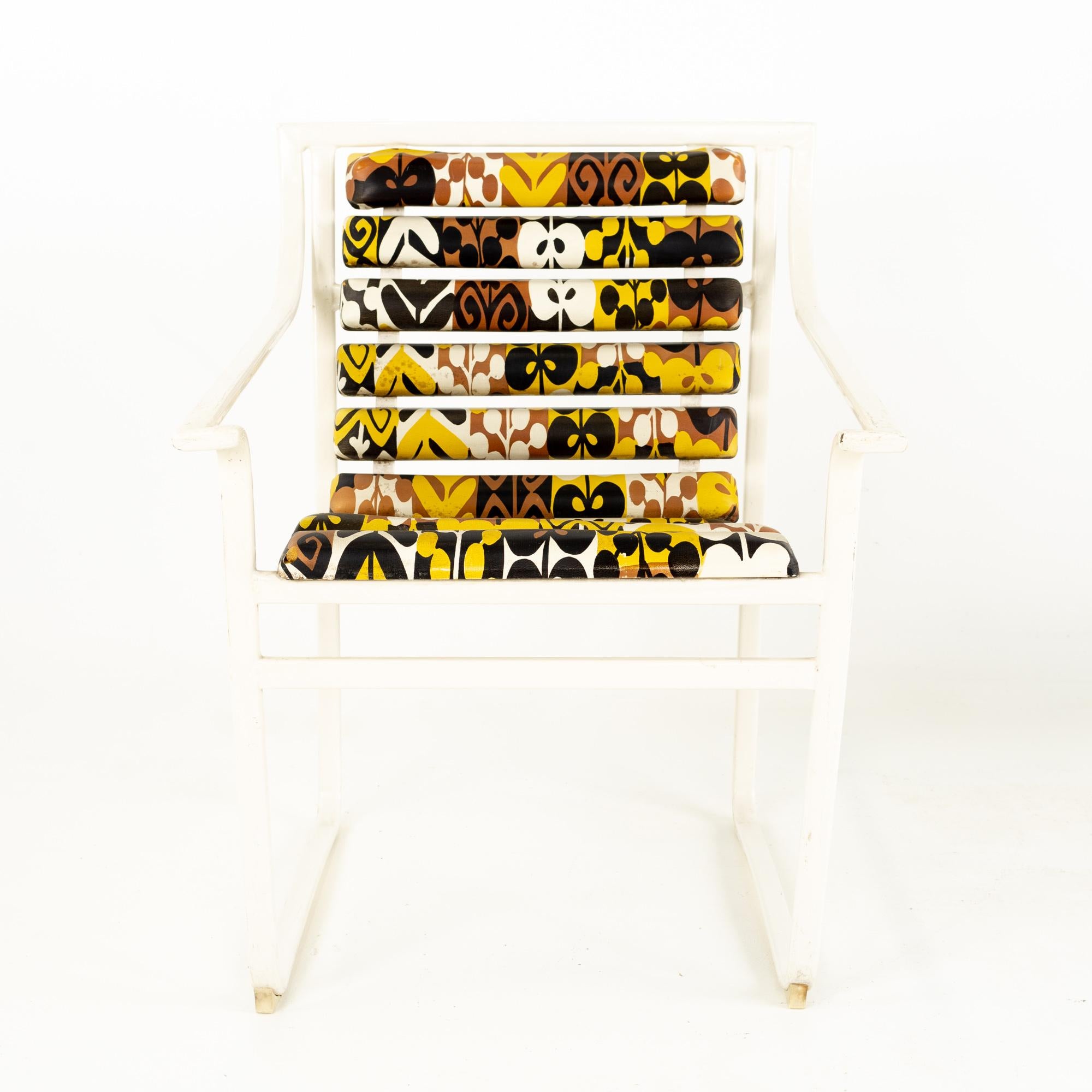 Mid-Century Modern Samsonite Mid Century Metal and Vinyl Patio Chairs, Set of 4