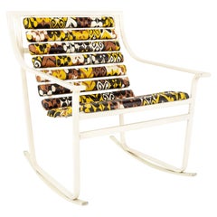 Samsonite Mid Century Outdoor Patio Rocking Chair en métal et vinyle