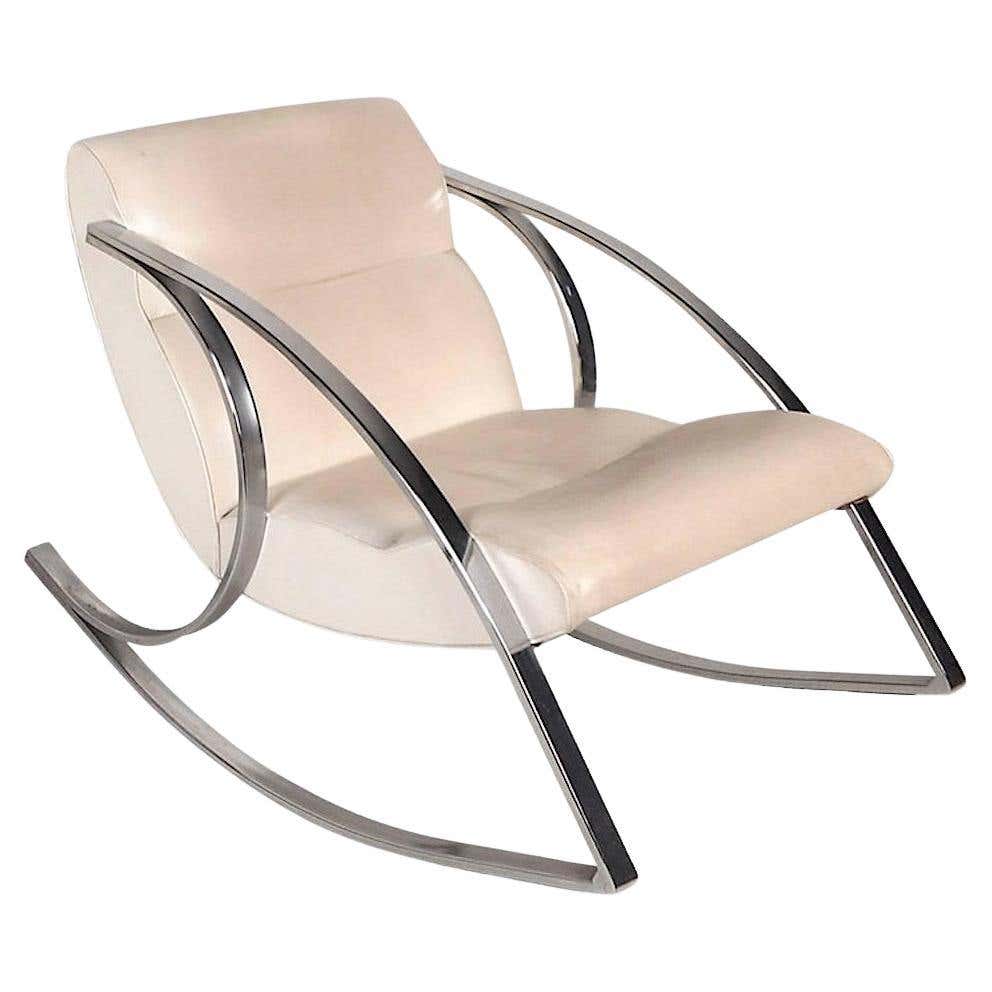 Samton Metal Chrome Rocking Chair For Sale at 1stDibs | samton metal ...