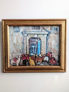 SAMUEL A. Marx ( 1885-1964) Peinture huile sur papier, Pérou 1948