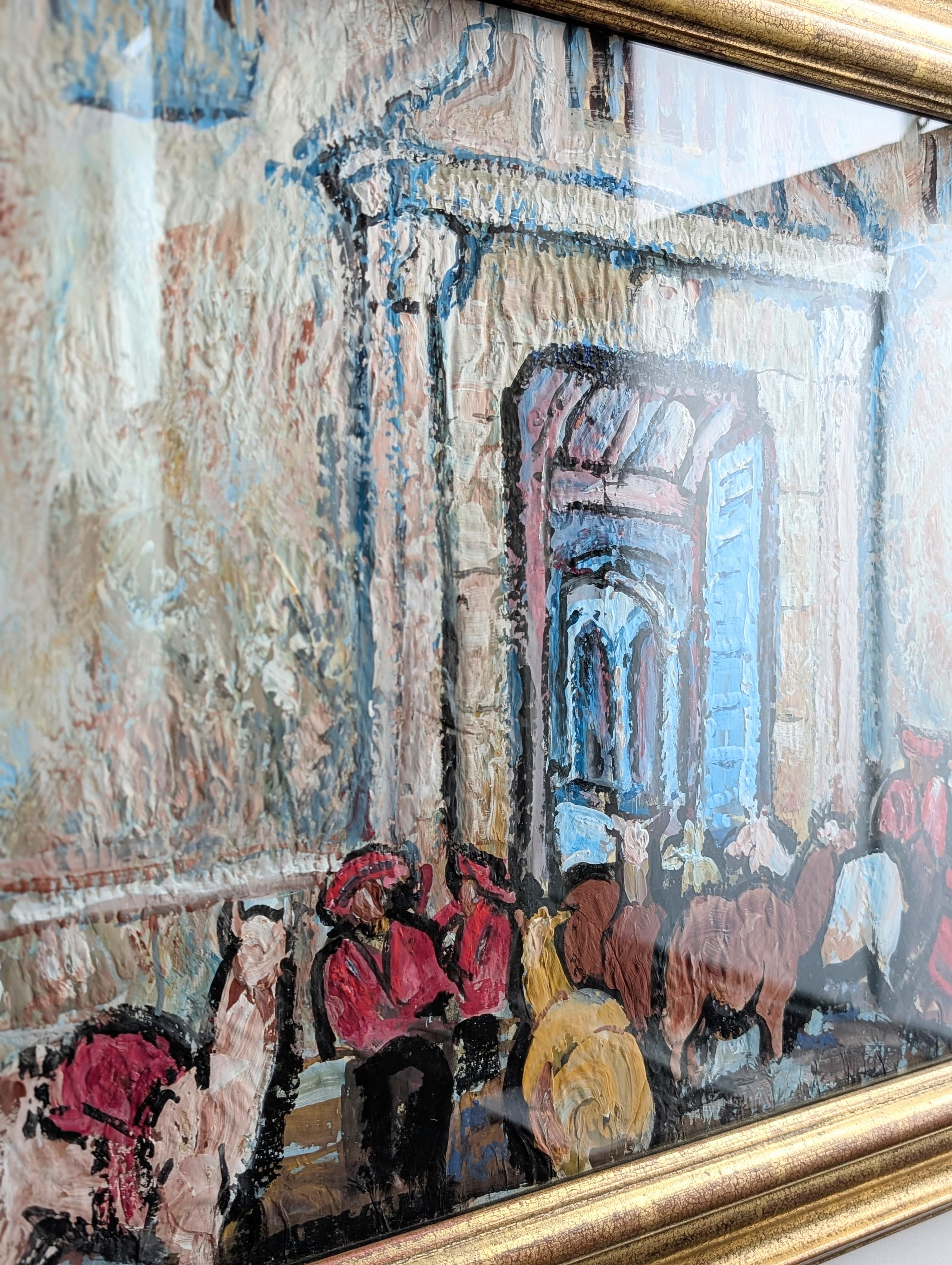 SAMUEL A. Marx ( 1885-1964) Gemälde Öl auf Papier, Peru 1948 im Angebot 1