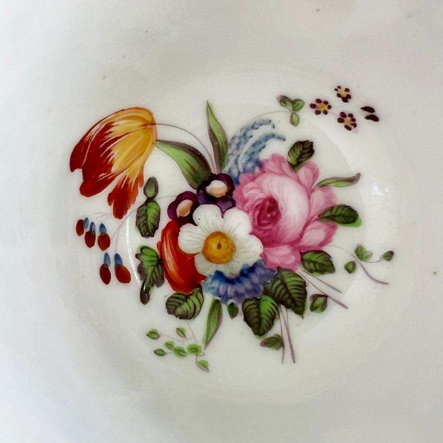 Porcelaine Tasse et soucoupe Samuel Alcock, bleu cobalt, vignes et fleurs dorées, vers 1825 en vente