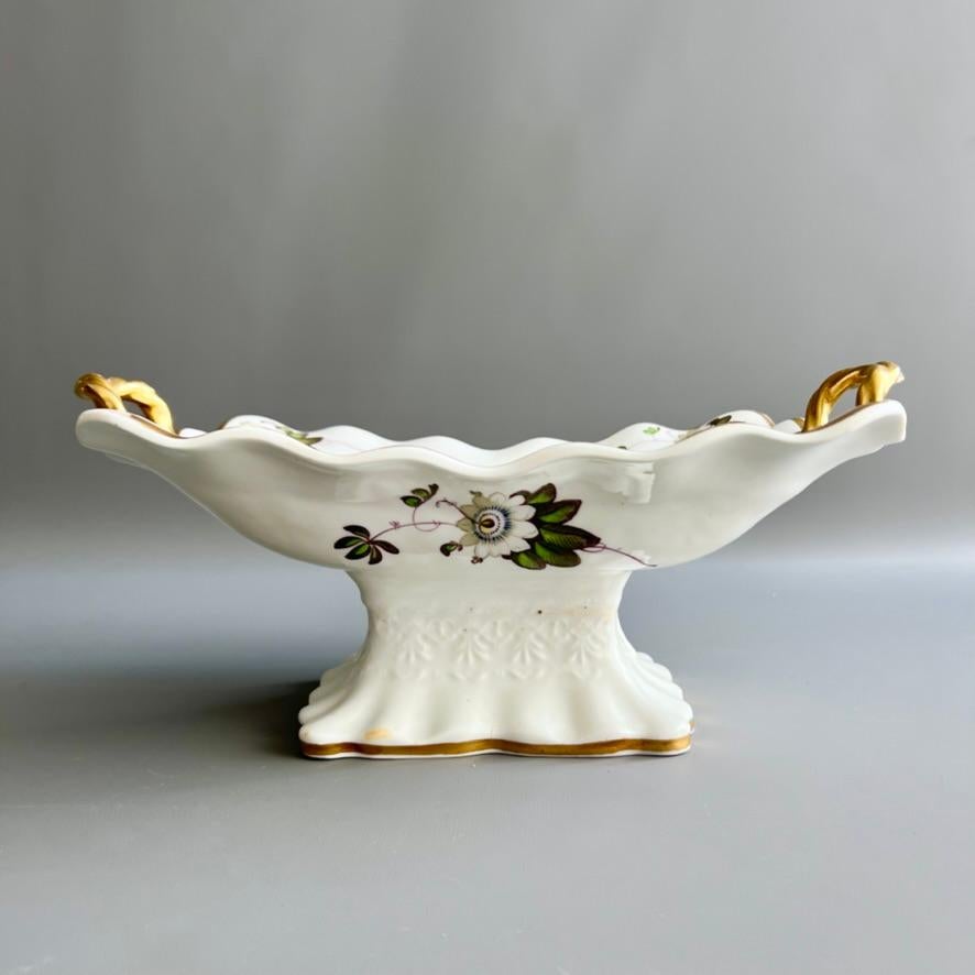 Samuel Alcock Footed Comport, Embossed, White with Passion Flower, ca 1824 For Sale 2