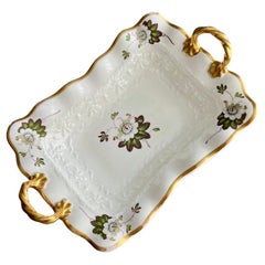 Samuel Alcock Footed Comport, Embossed, White with Passion Flower, ca 1824