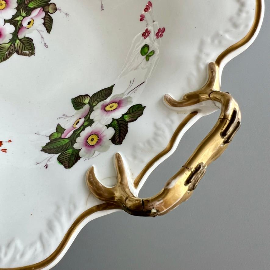 Samuel Alcock Fußkombi, geschmolzener Schnee, weiß mit Hundsrosen, um 1823 im Angebot 4