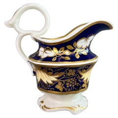 Crémier Samuel Alcock, bleu cobalt, vignes dorées, forme "Writhen", ca1826