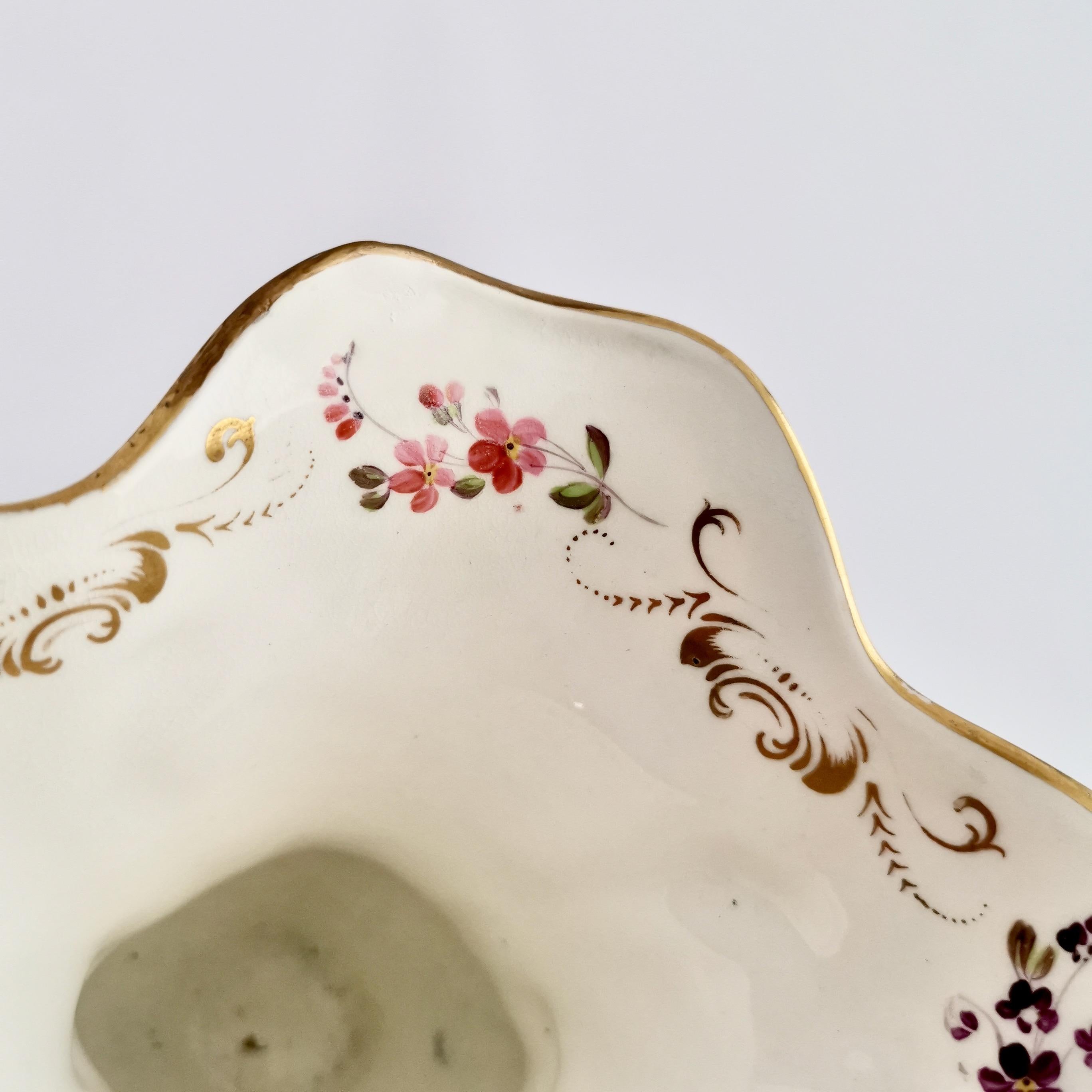 Samuel Alcock Porcelain Vase, Green with Swan Handles, Rococo Revival circa 1840 1