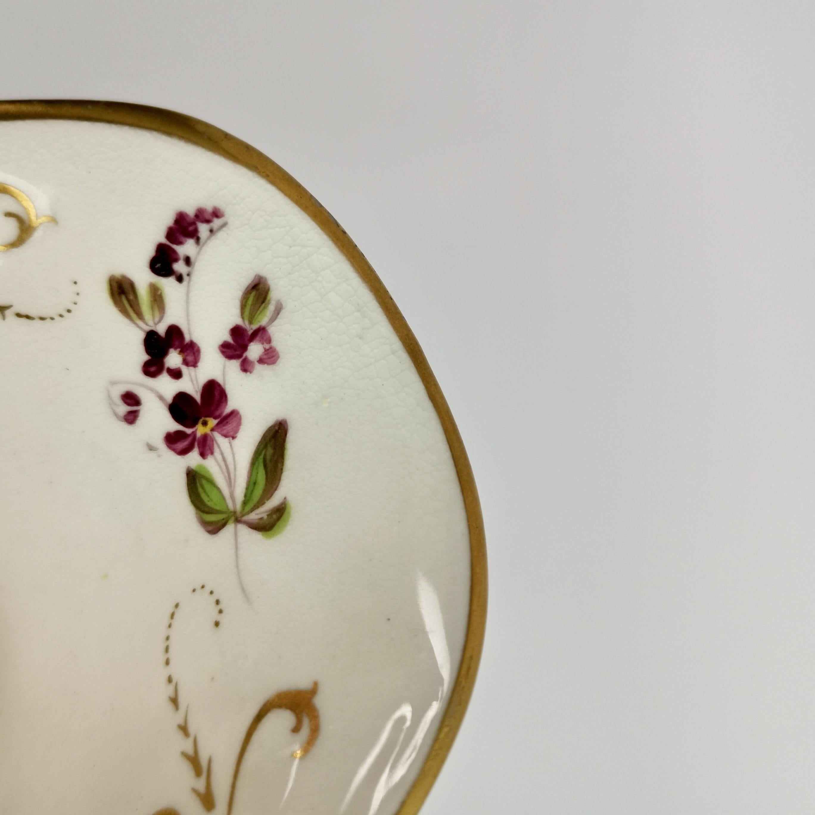Samuel Alcock Porcelain Vase, Green with Swan Handles, Rococo Revival circa 1840 2