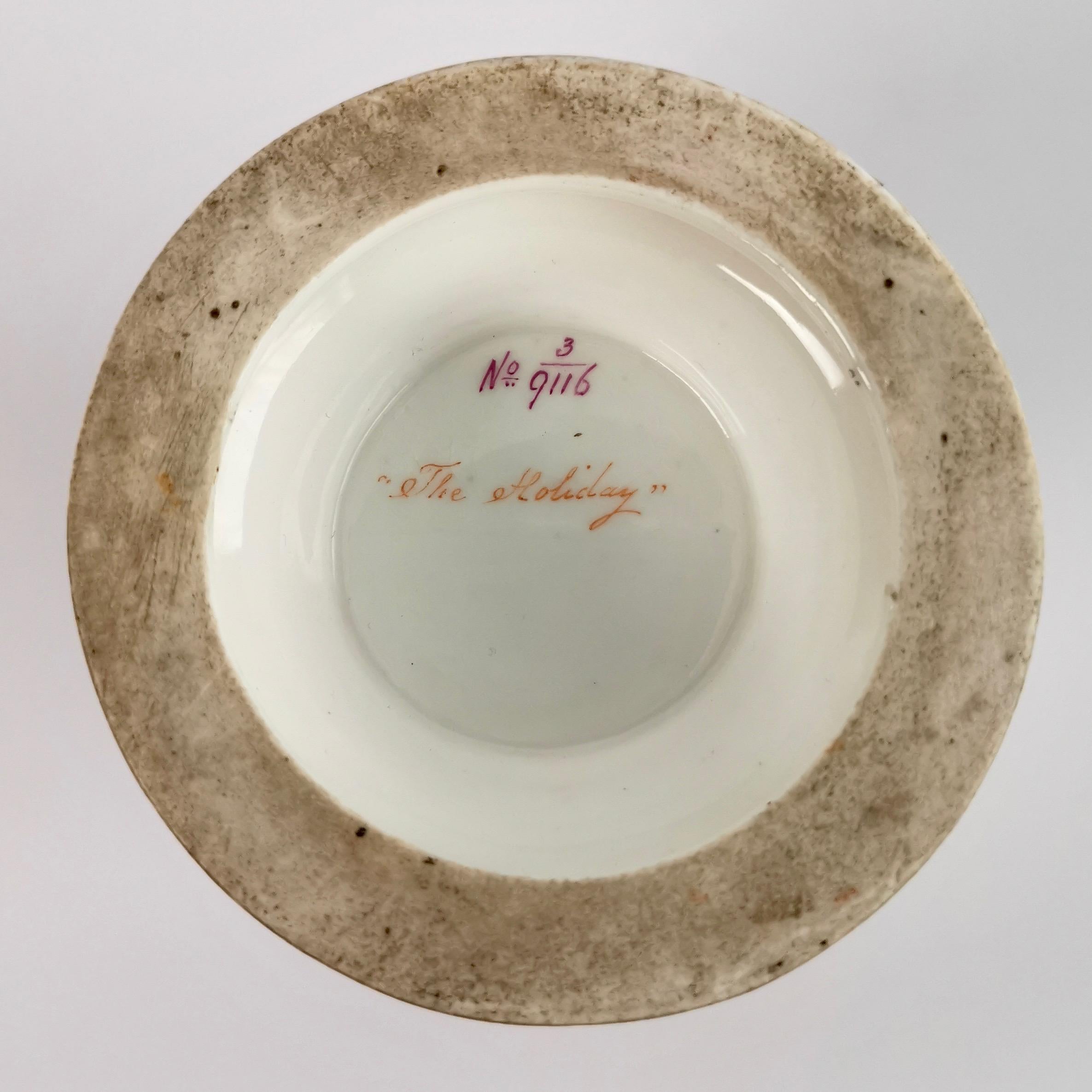 Samuel Alcock Porcelain Vase, Maroon 
