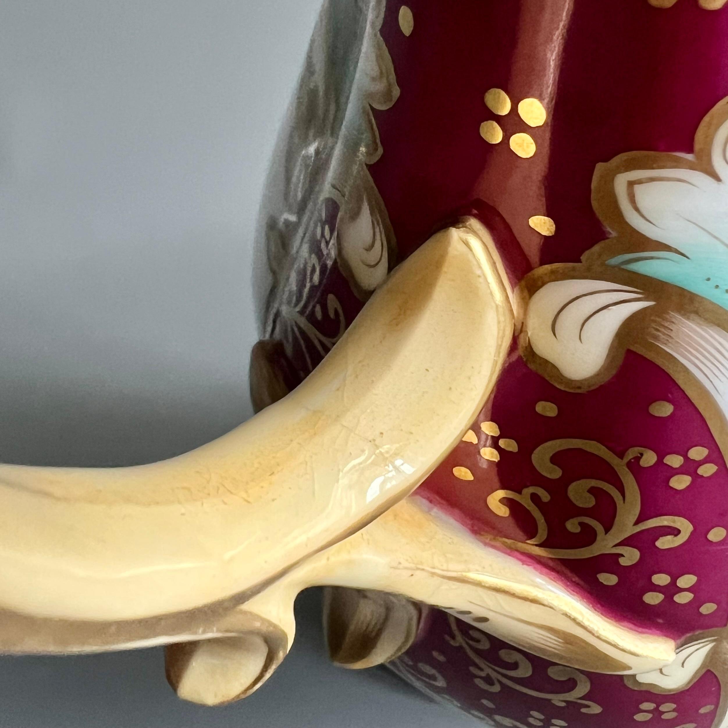 Vaso in porcellana Samuel Alcock, marrone con paesaggi, Rococò Revival, 1840 ca. in vendita 7