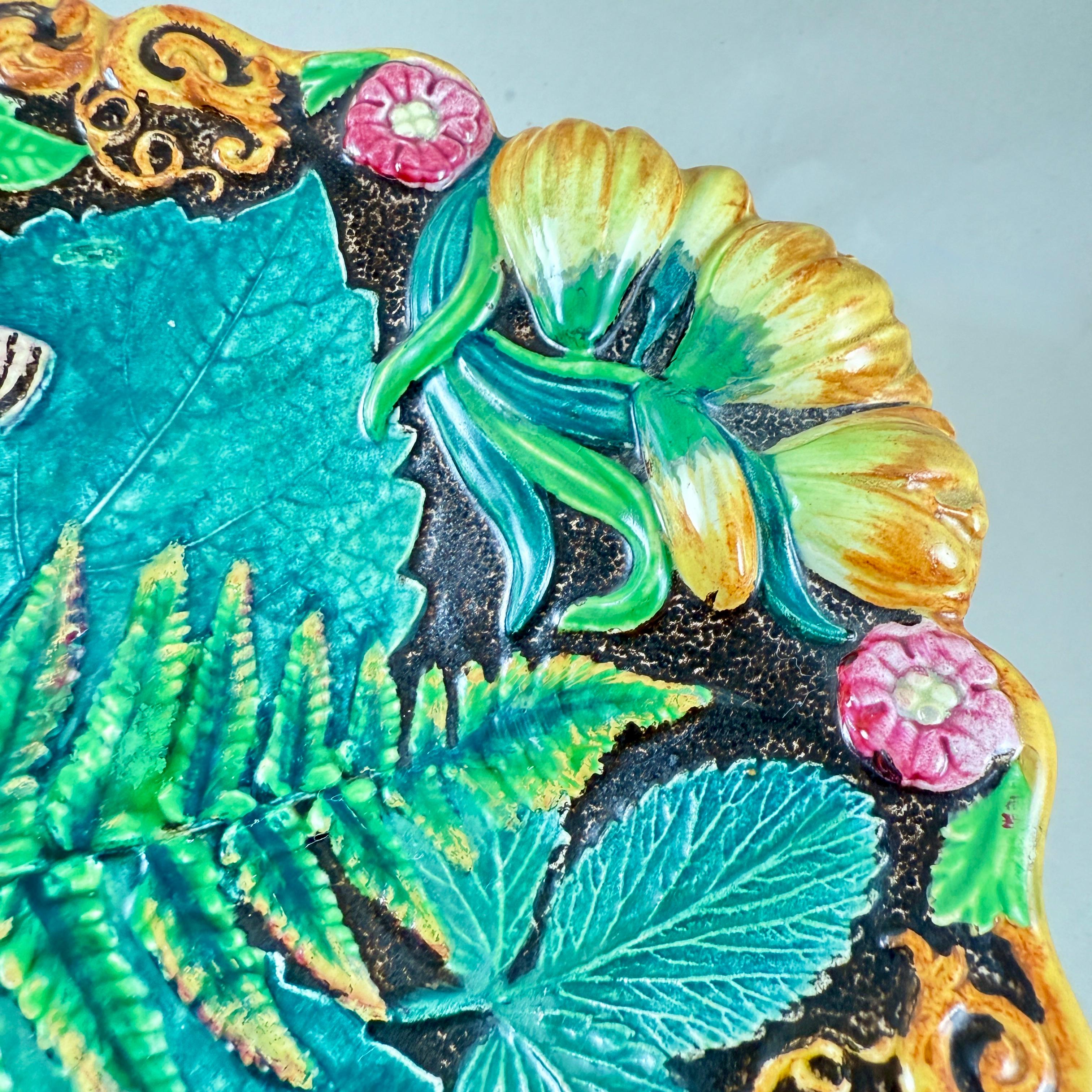 Samuel Alcock Royal Palissy Majolica Footed Comport For Sale 4