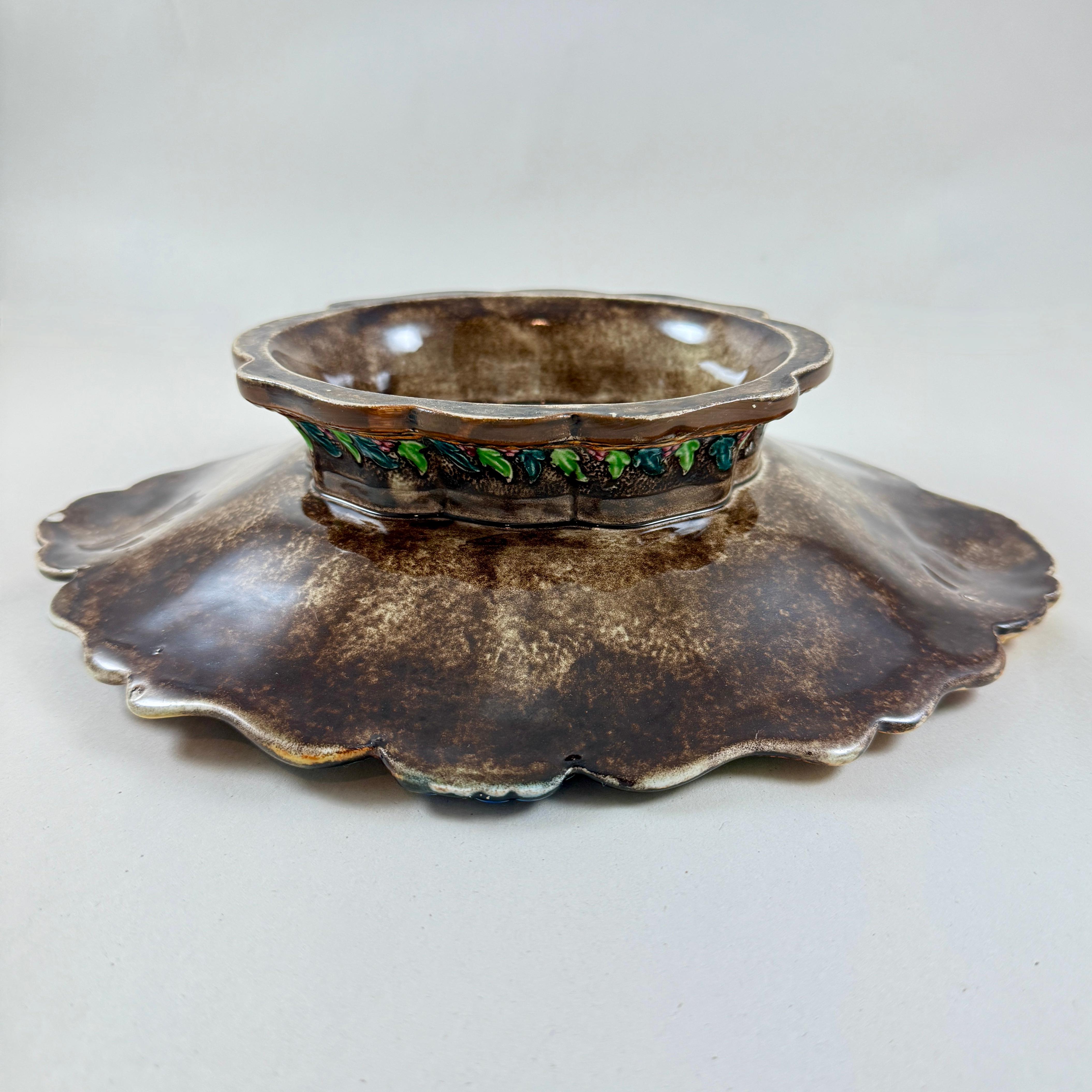 Samuel Alcock Royal Palissy Majolica Footed Comport For Sale 5