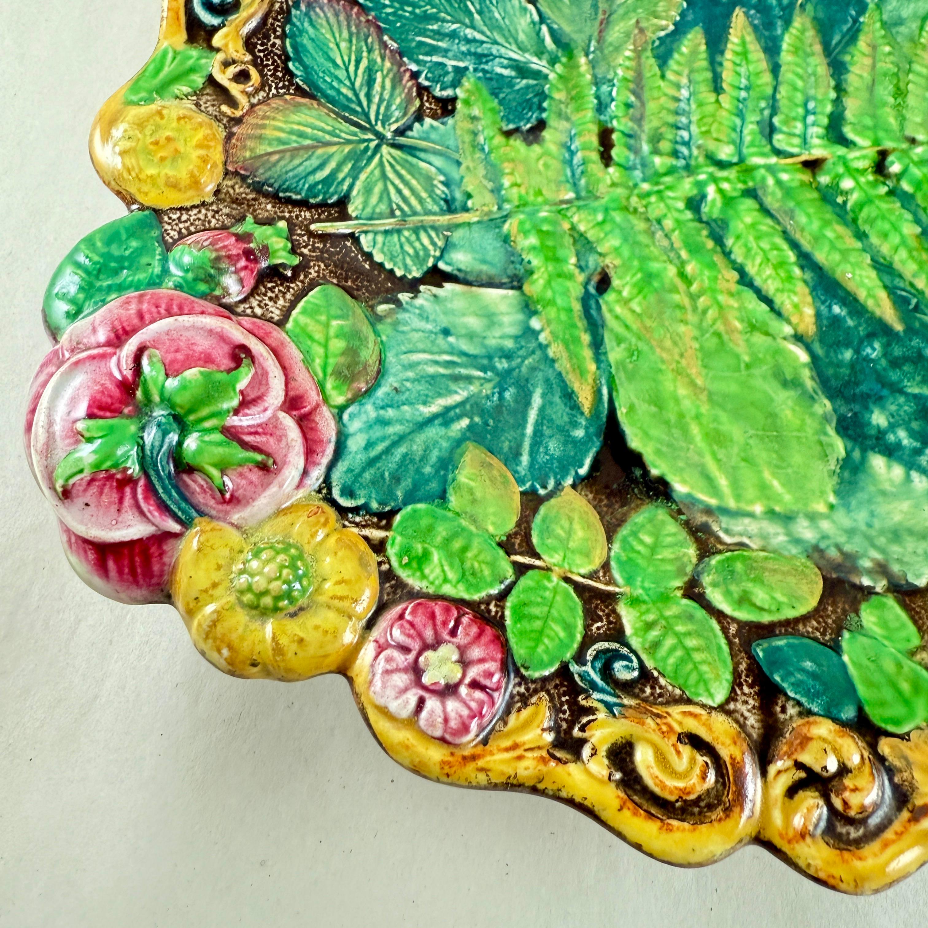 Samuel Alcock Royal Palissy Majolica Footed Comport For Sale 1