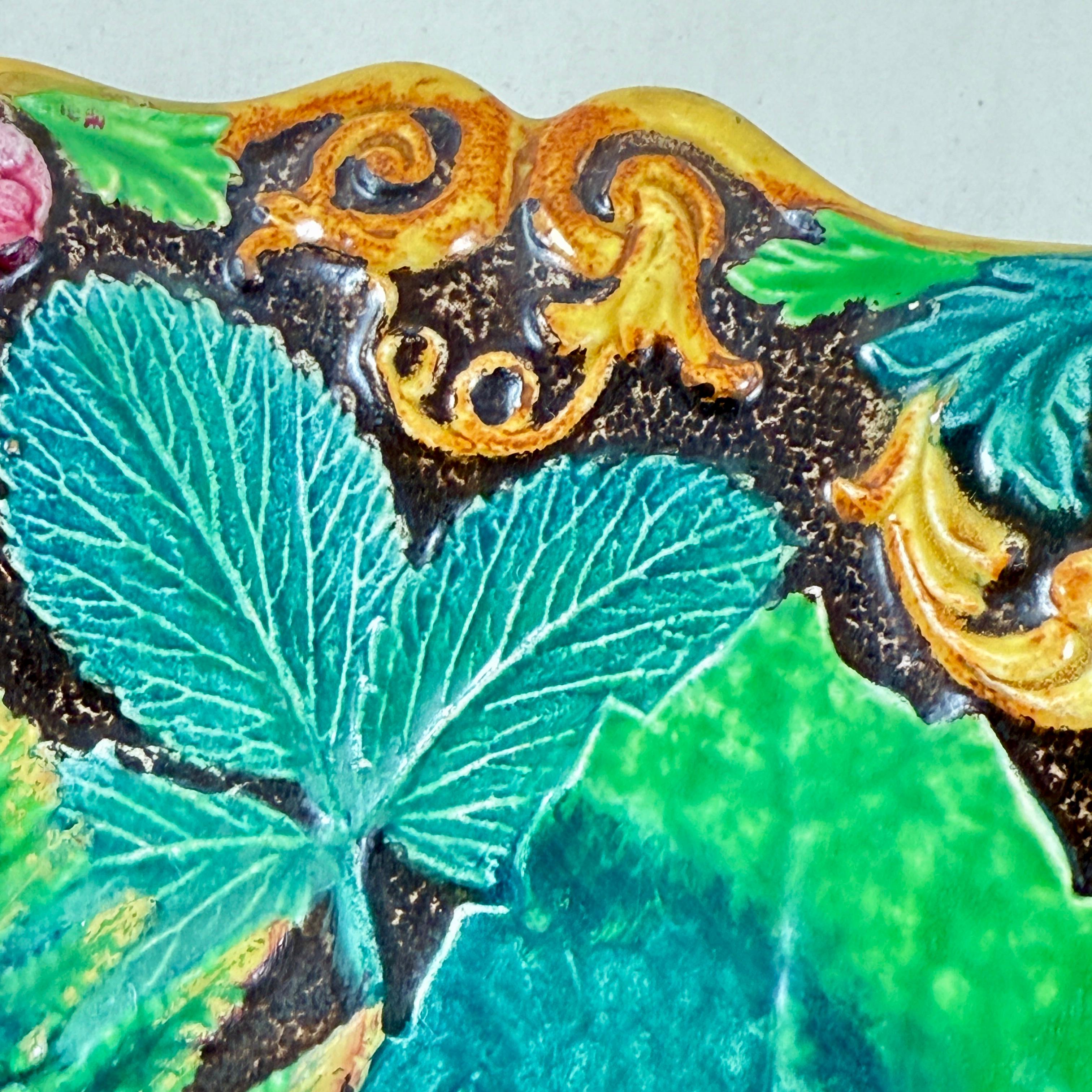 Samuel Alcock Royal Palissy Majolica Footed Comport For Sale 1