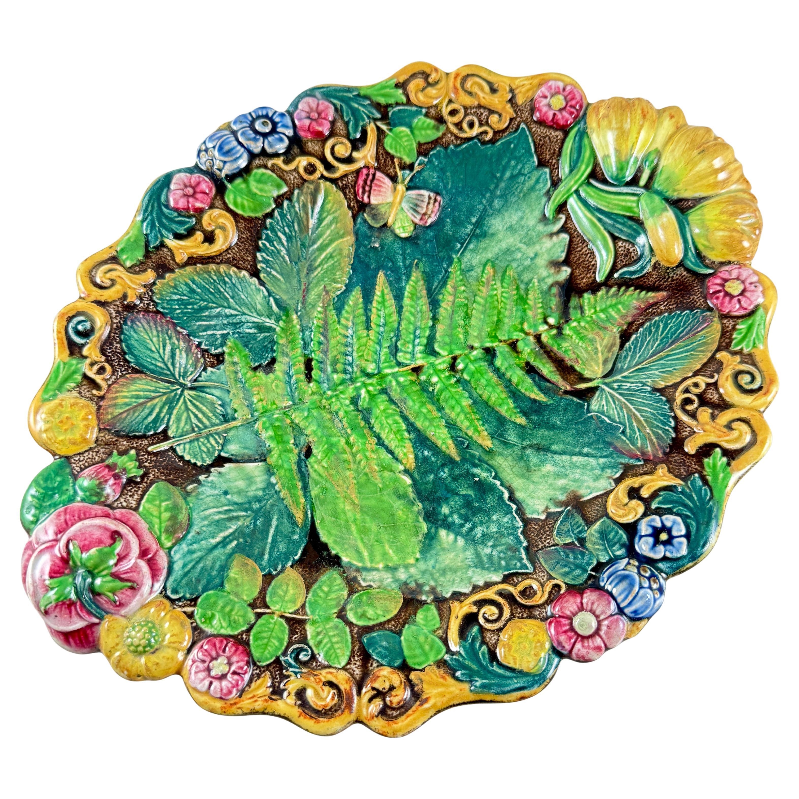 Samuel Alcock Royal Palissy Majolica Footed Comport