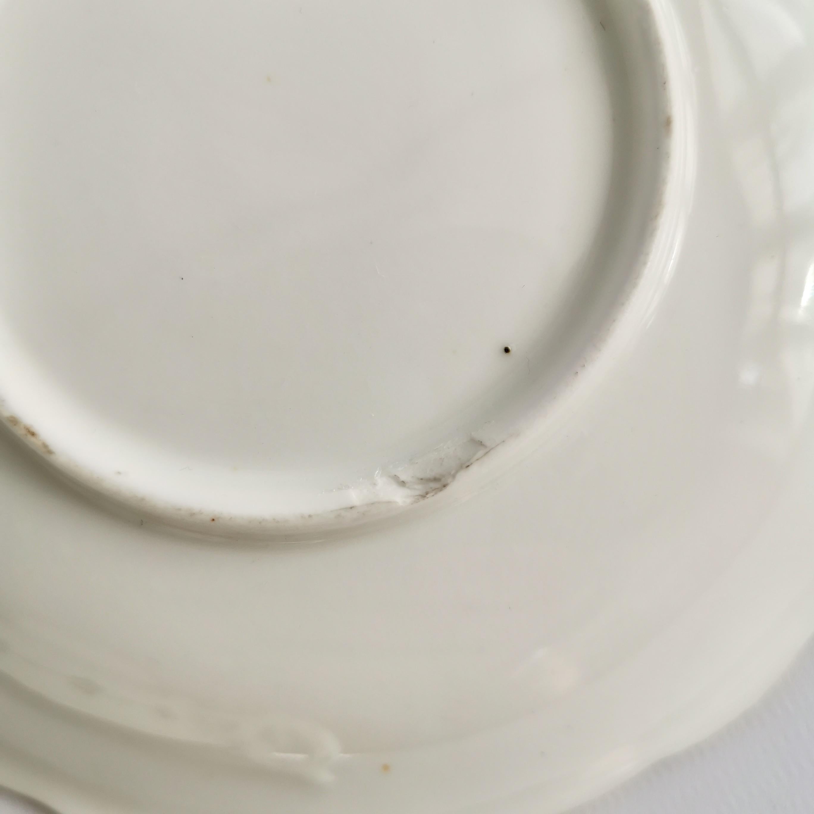 Samuel Alcock Teacup, Grey Striped with Flower Rococo Revival, circa 1845 9