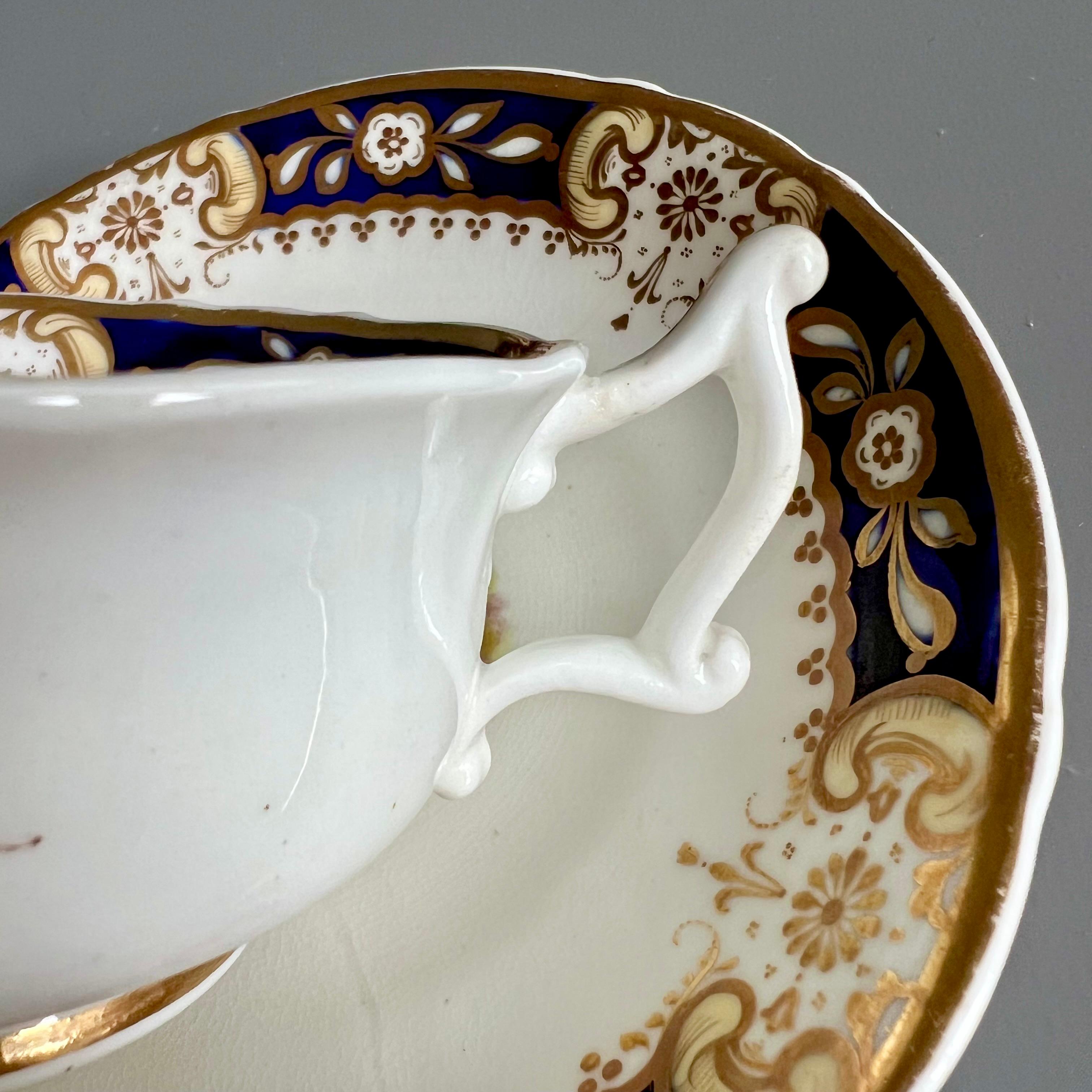 Trio de tasses à thé de Samuel Alcock, très beaux paysages peints à la main, vers 1831 en vente 5