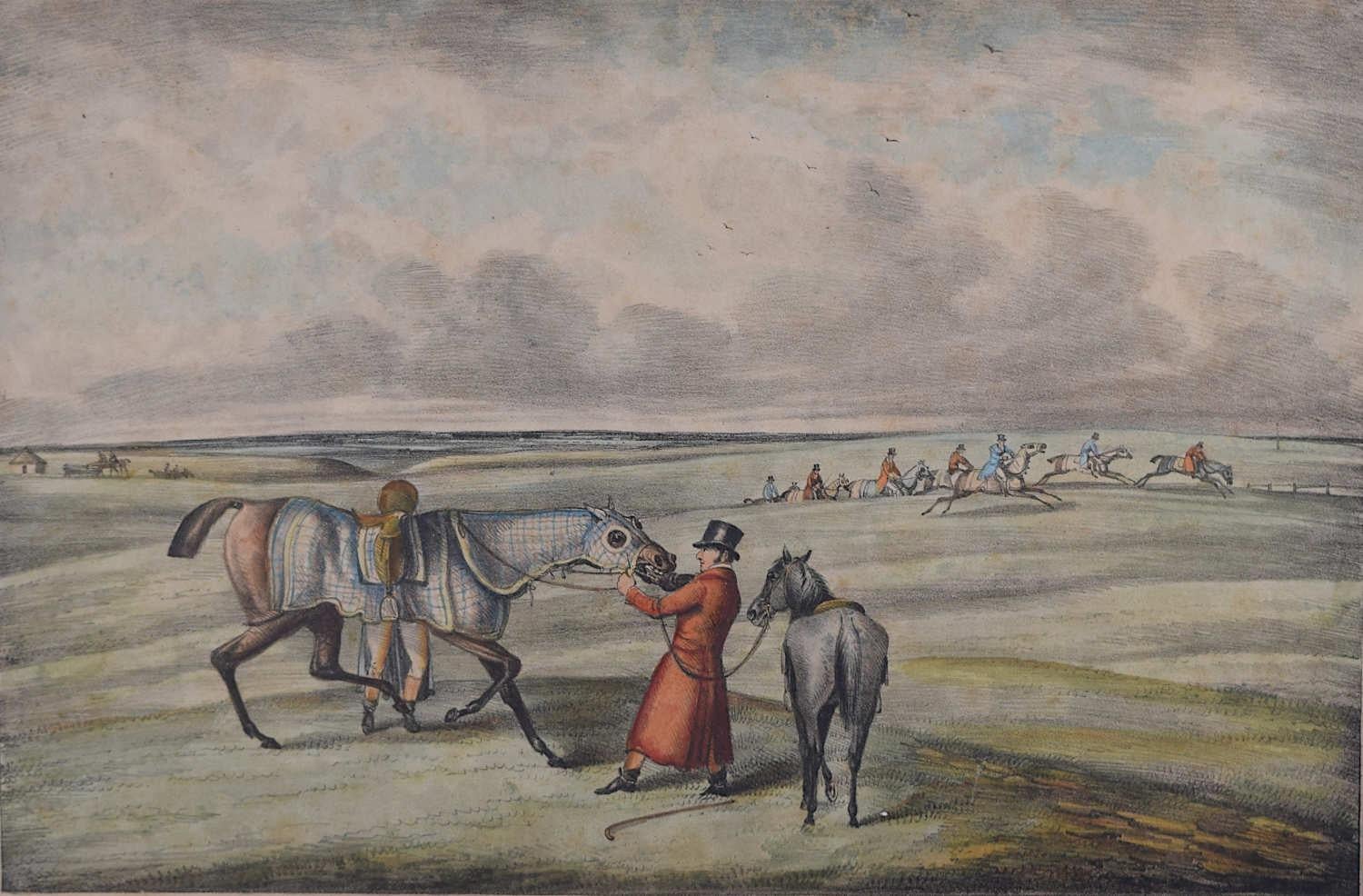 Delineations of British Field Sports, lithograph series by Samuel Alken - Realist Print by Samuel Alken Jr.