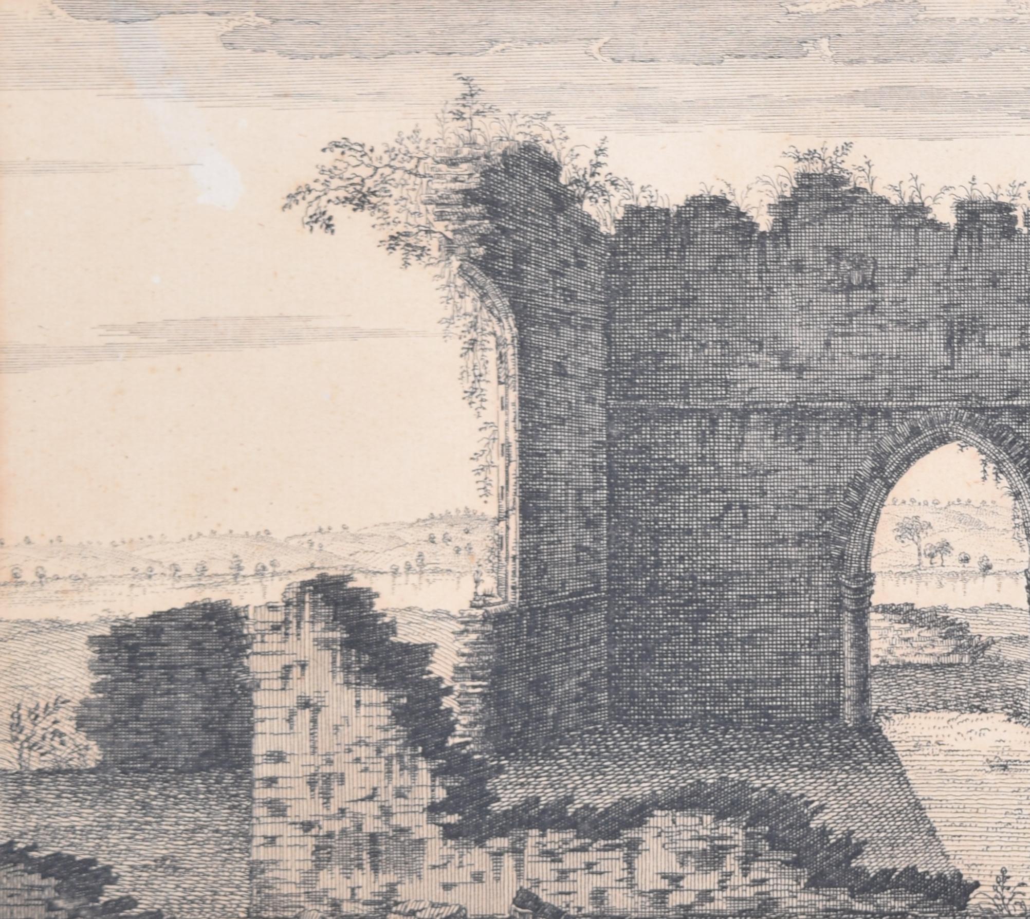 Bindon Abbey, Dorset, Kupferstich nach Samuel und Nathaniel Buck – Print von Samuel & Nathaniel Buck