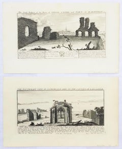 "Cockersand Abbey" and "Sandal Castle" from "Buck's Antiquities"