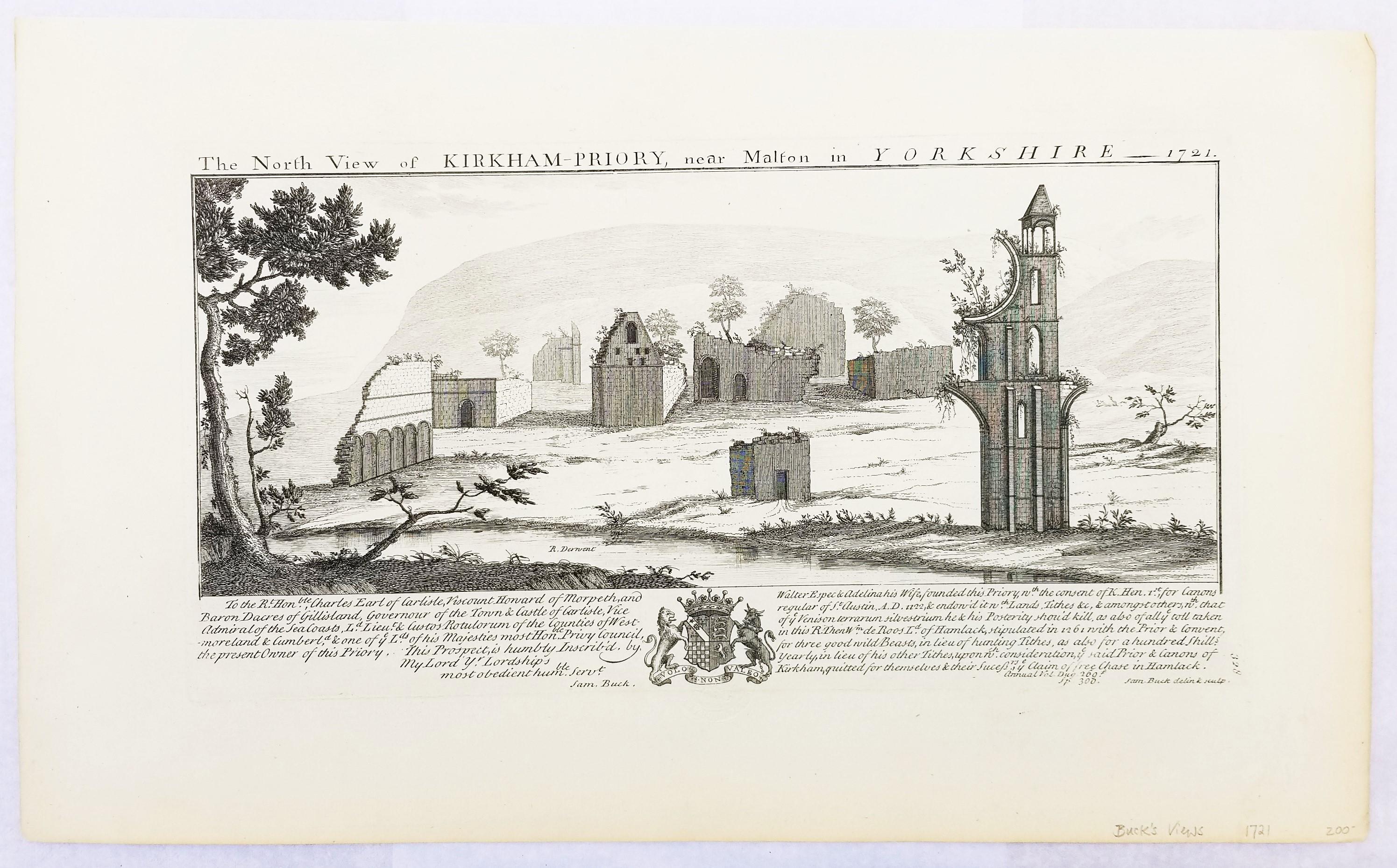 « Moore Tower » et « Kirkham Priory » de « Buck's Antiquities » /// Architecture UK en vente 1