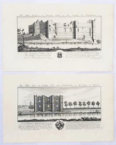 "Torksey Hall" and "Newark Castle" from "Buck's Antiquities"