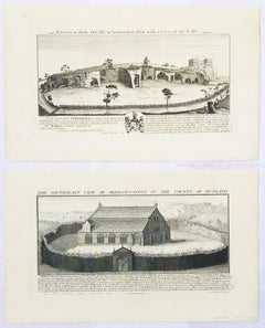 "Oakham Castle" and "Nottingham Park/Castle" from "Buck's Antiquities"