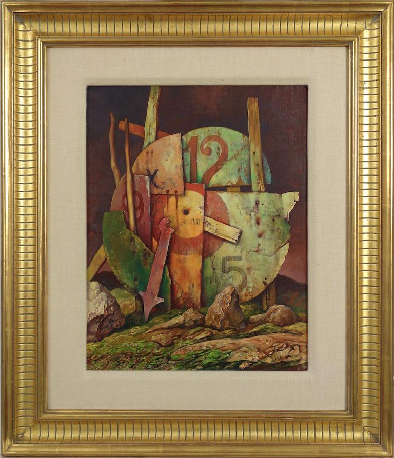 Timepiece - Painting by Samuel Bak