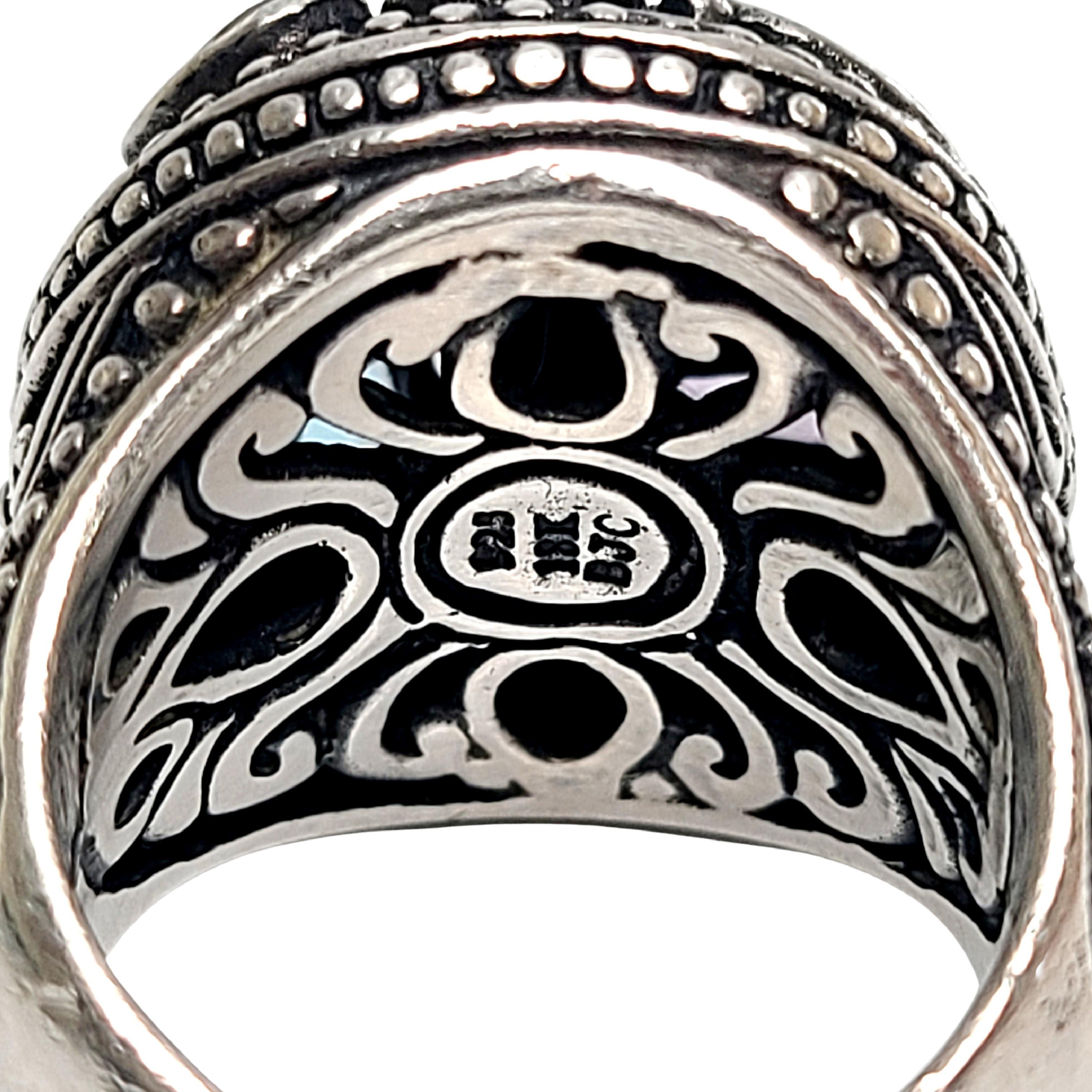 Samuel Benham BJC Sterling Silver 18K Plated Multi Gemstone Ring For Sale 1