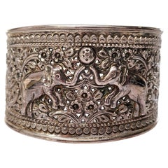 Samuel Benham BJC Sterling Silver Elephant Bangle Bracelet