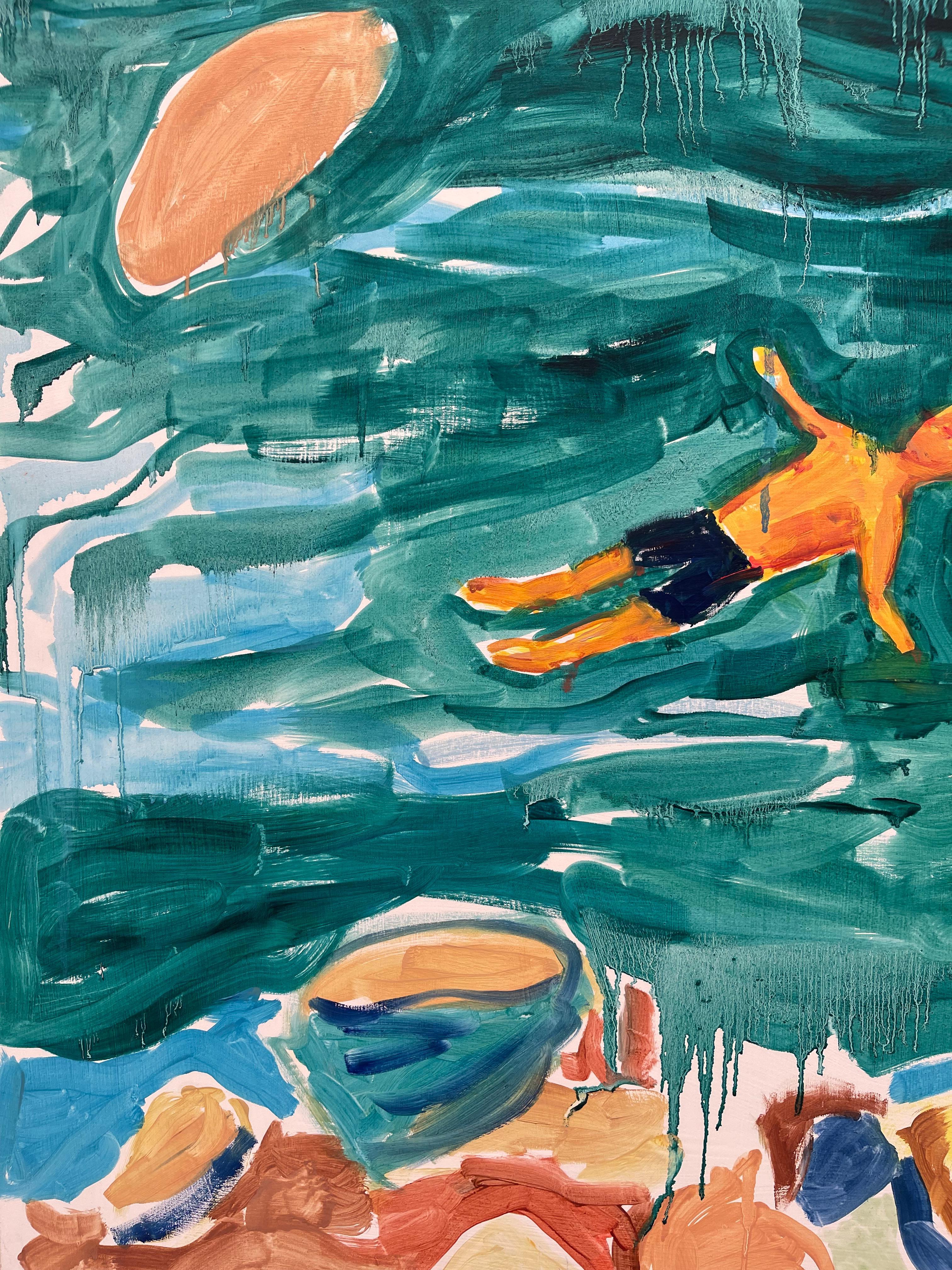 BADEGAST IN MARSEILLE (Zeitgenössisch), Painting, von Samuel Bloch