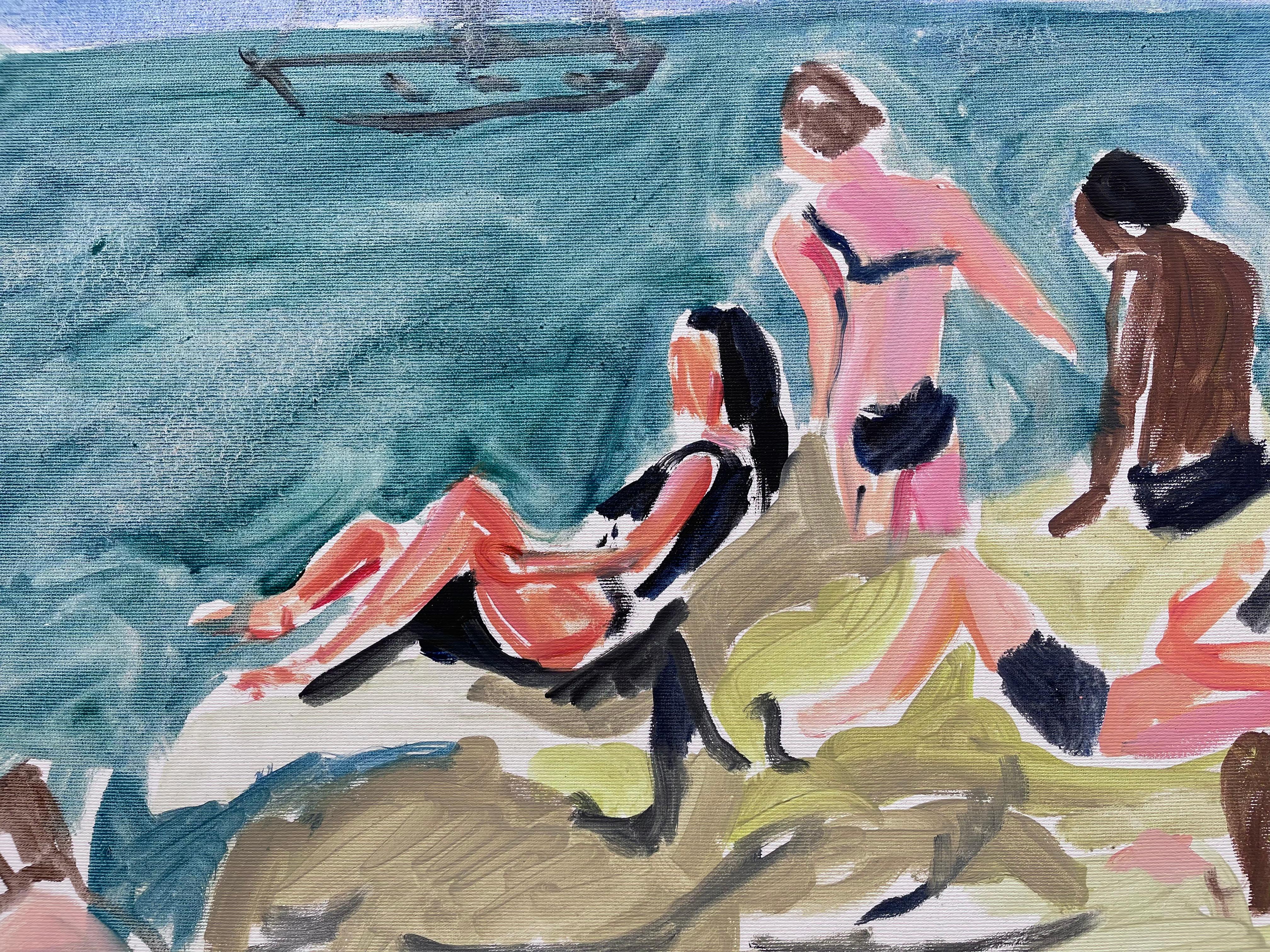 Samuel Bloch malt Leinwände an der Grenze zur Abstraktion, die der Fantasie freien Lauf lassen. Er studierte Grafikdesign am London College of Communication und machte 2017 seinen Abschluss. Seitdem hat er die Malerei für sich entdeckt und widmet