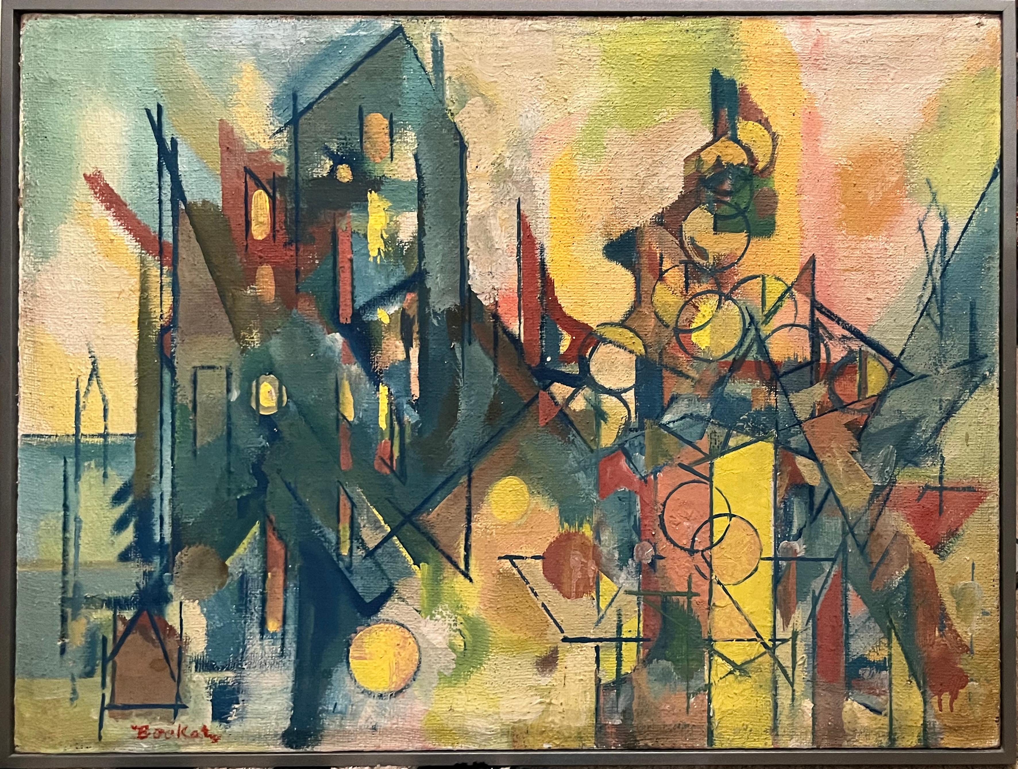ABSTRACT CITY - Painting by Samuel Bookatz