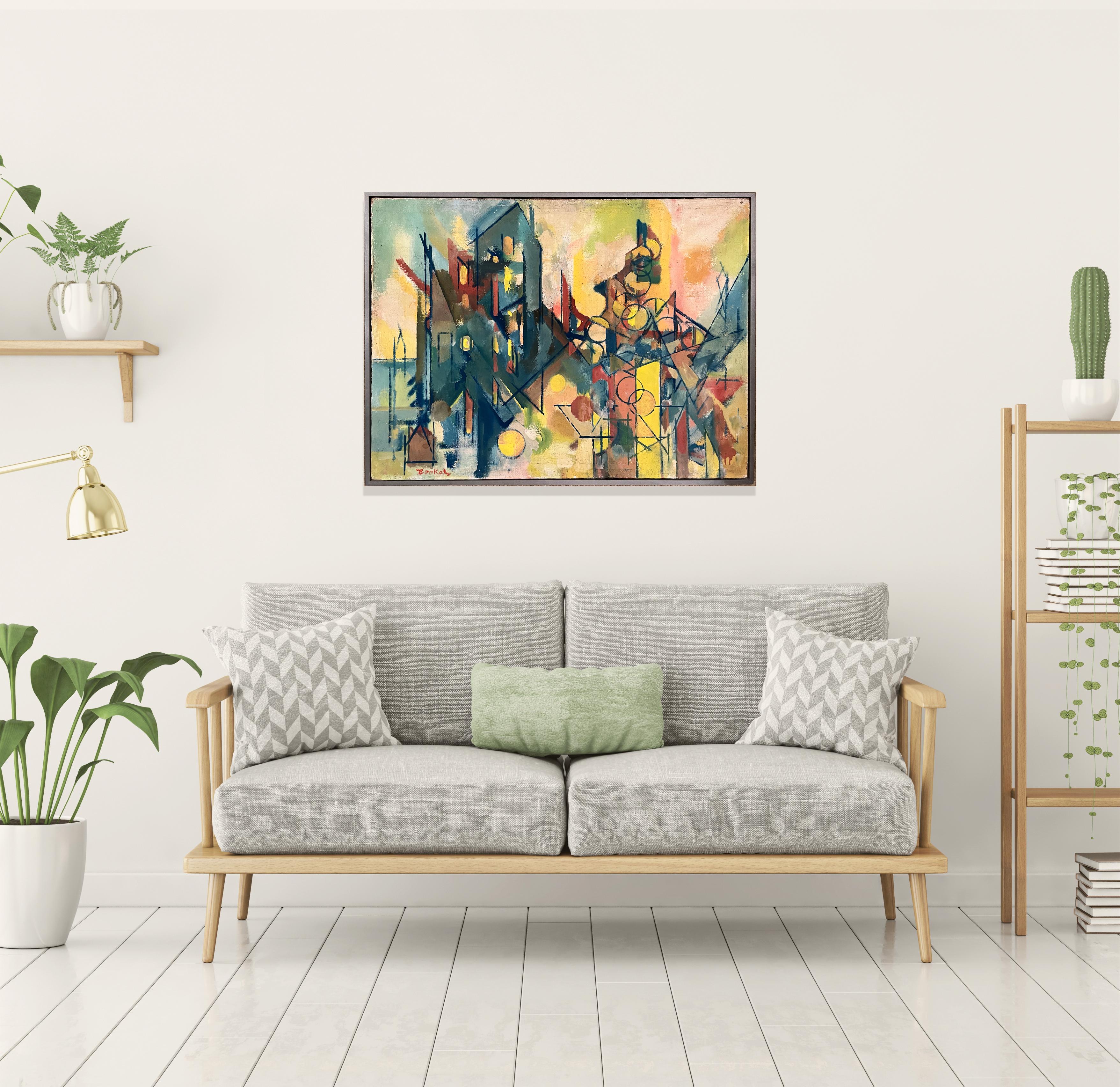 ABSTRACT CITY - Abstract Expressionist Painting by Samuel Bookatz