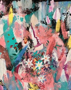 ABSTRACT WOMAN WITH FLOWERS