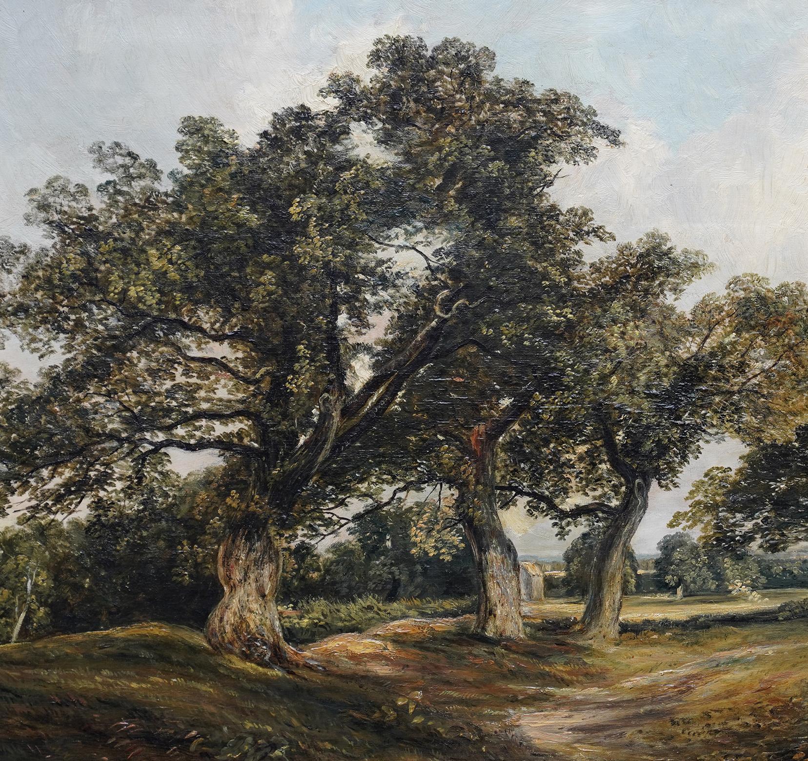 Cadzow Forest Scotland - British mid 19thC art Scottish landscape oil painting For Sale 1
