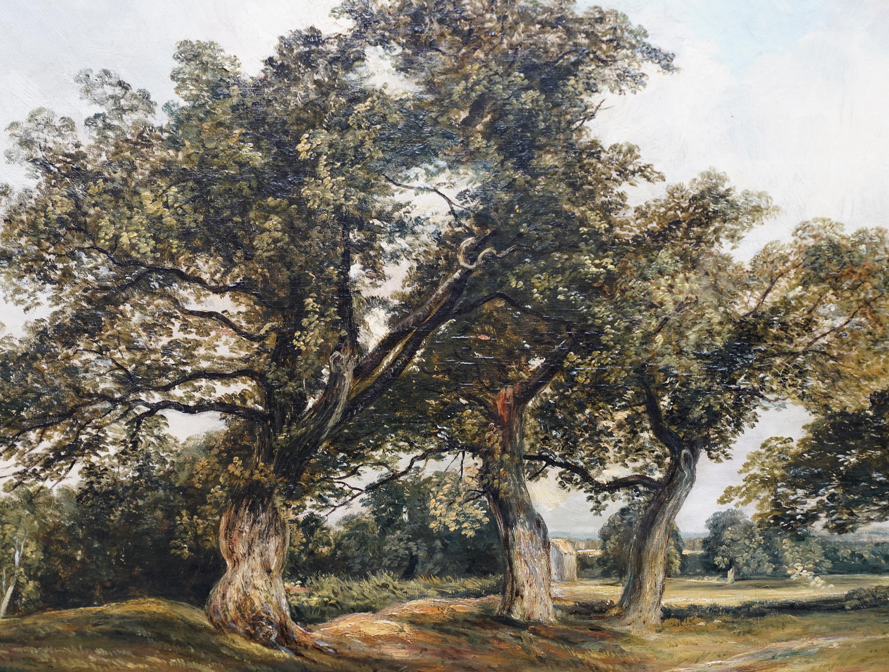 Cadzow Forest Scotland - British mid 19thC art Scottish landscape oil painting - Realist Painting by Samuel Bough