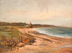 Samuel Bough (1822-1878) - 1869 Öl, Der sich windende Strand