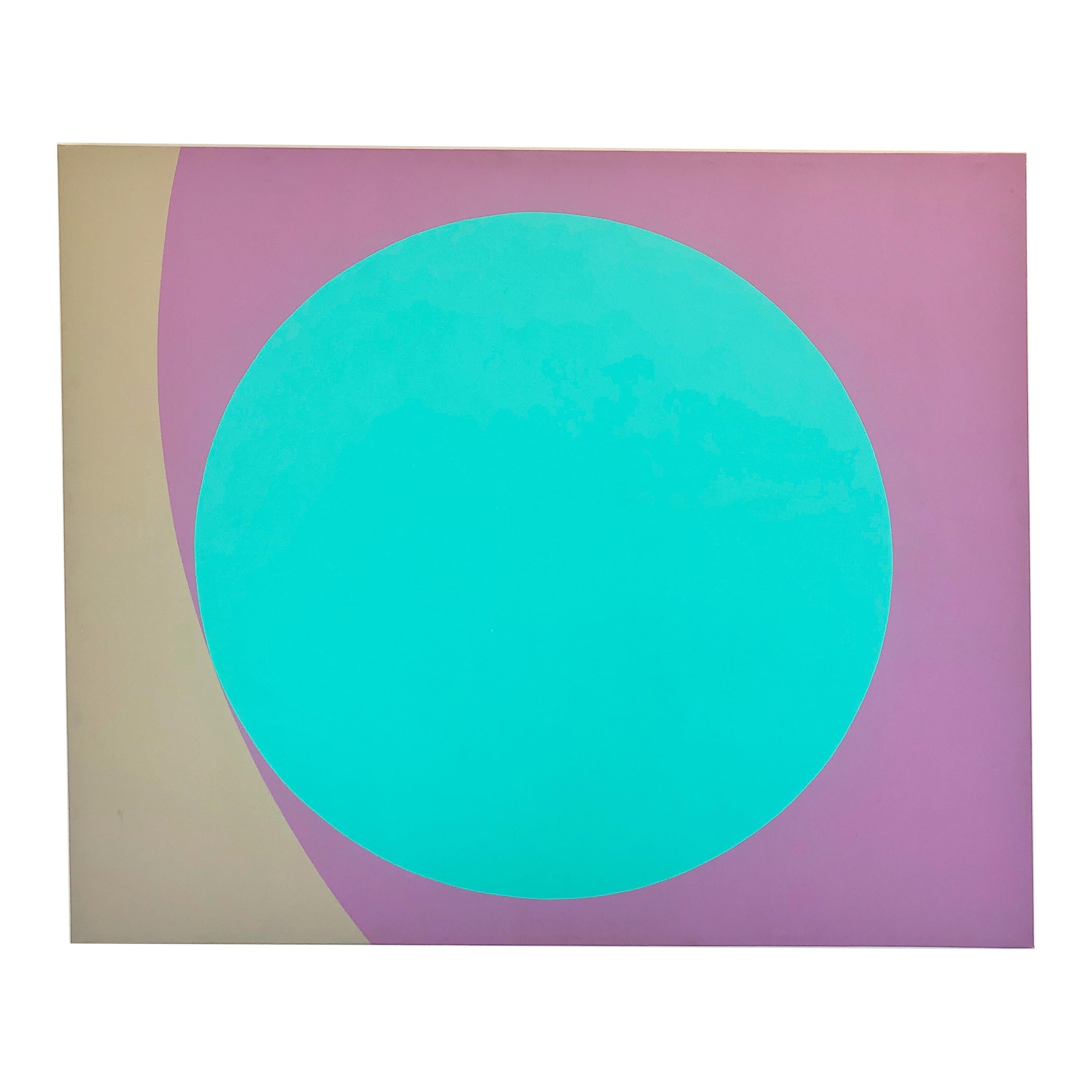 Samuel Butnik Large Modern Abstract Acrylic Painting, 1981