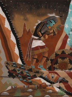 Samuel Cambridge - Fine Large Navajo Sand Painting