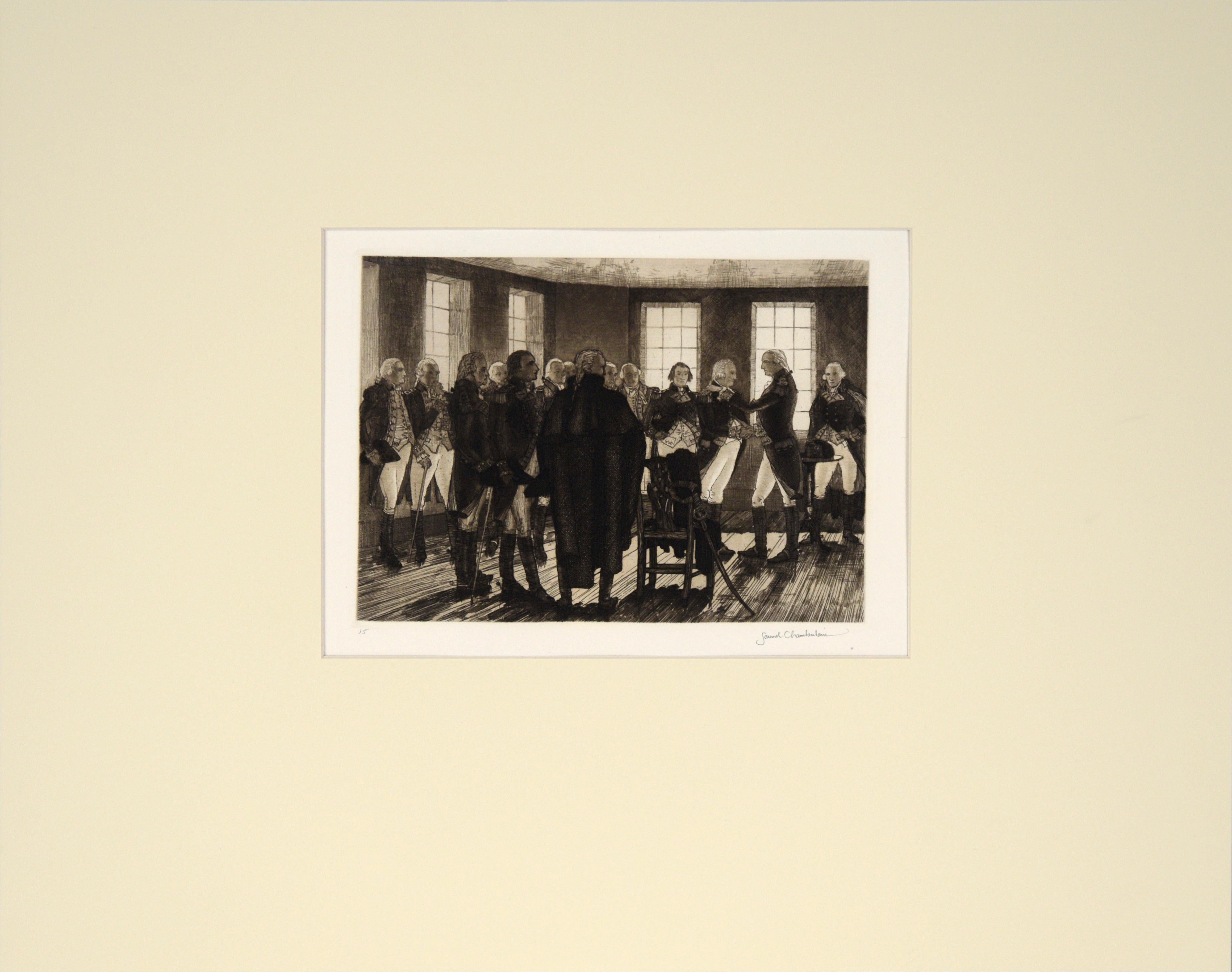 El general Washington se despide de sus oficiales en Fraunces Tavern, Nueva York