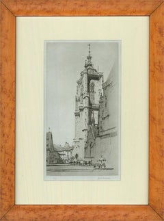Samuel Chamberlain (1895-1975) - American Etching, The Sunlit Tower, Colmar