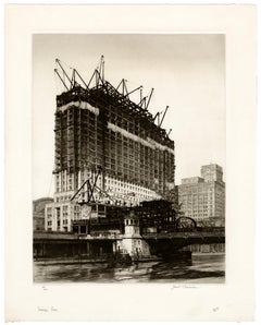 Soaring Steel" - Paysage urbain de Chicago d'époque