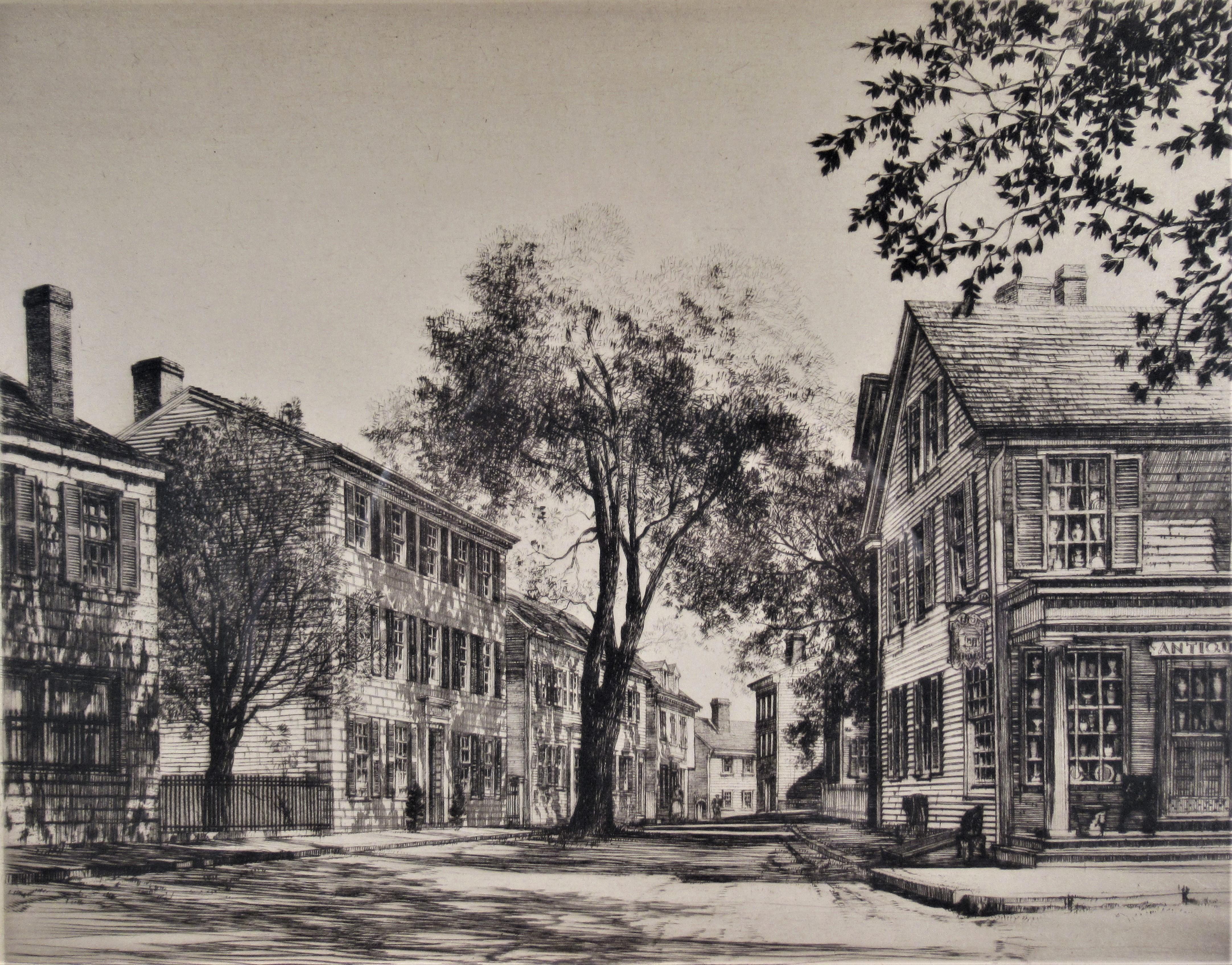 Street Scene - Print by Samuel Chamberlain